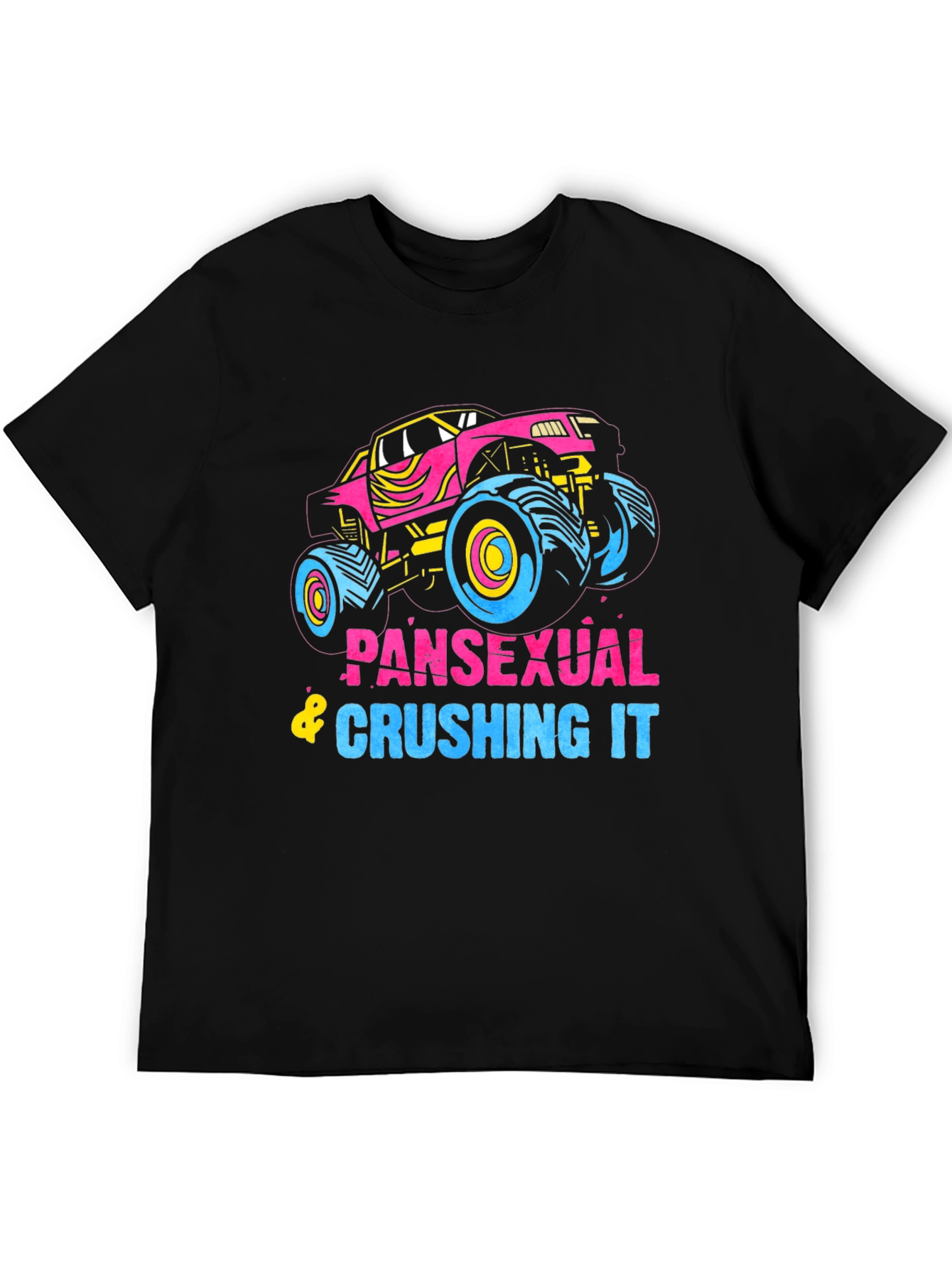 Pansexual Crushing It Monster Truck Graphic Tee
