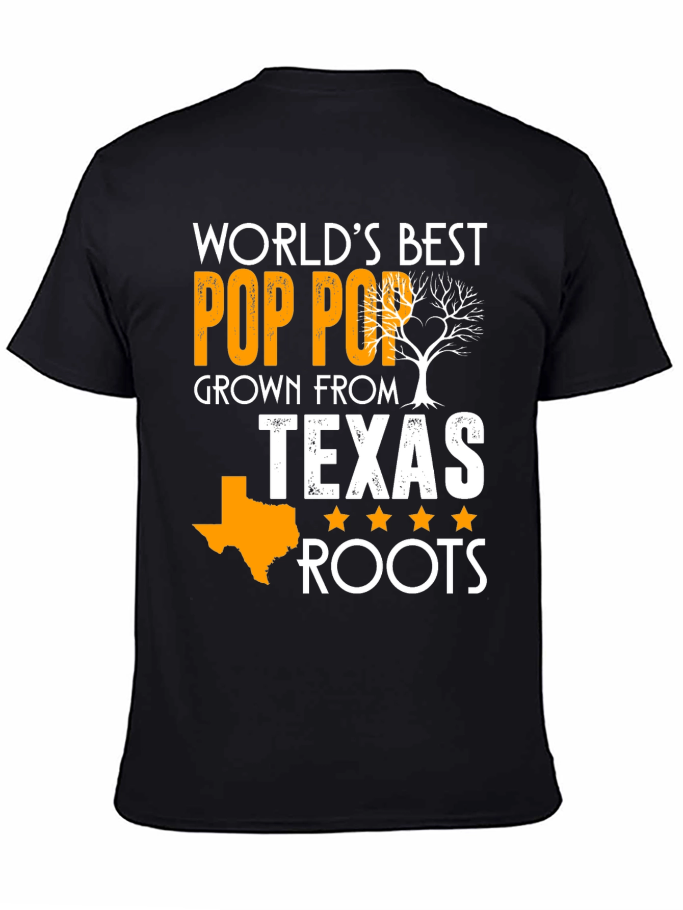 Worlds Best Pop Pop Texas Roots T-Shirt