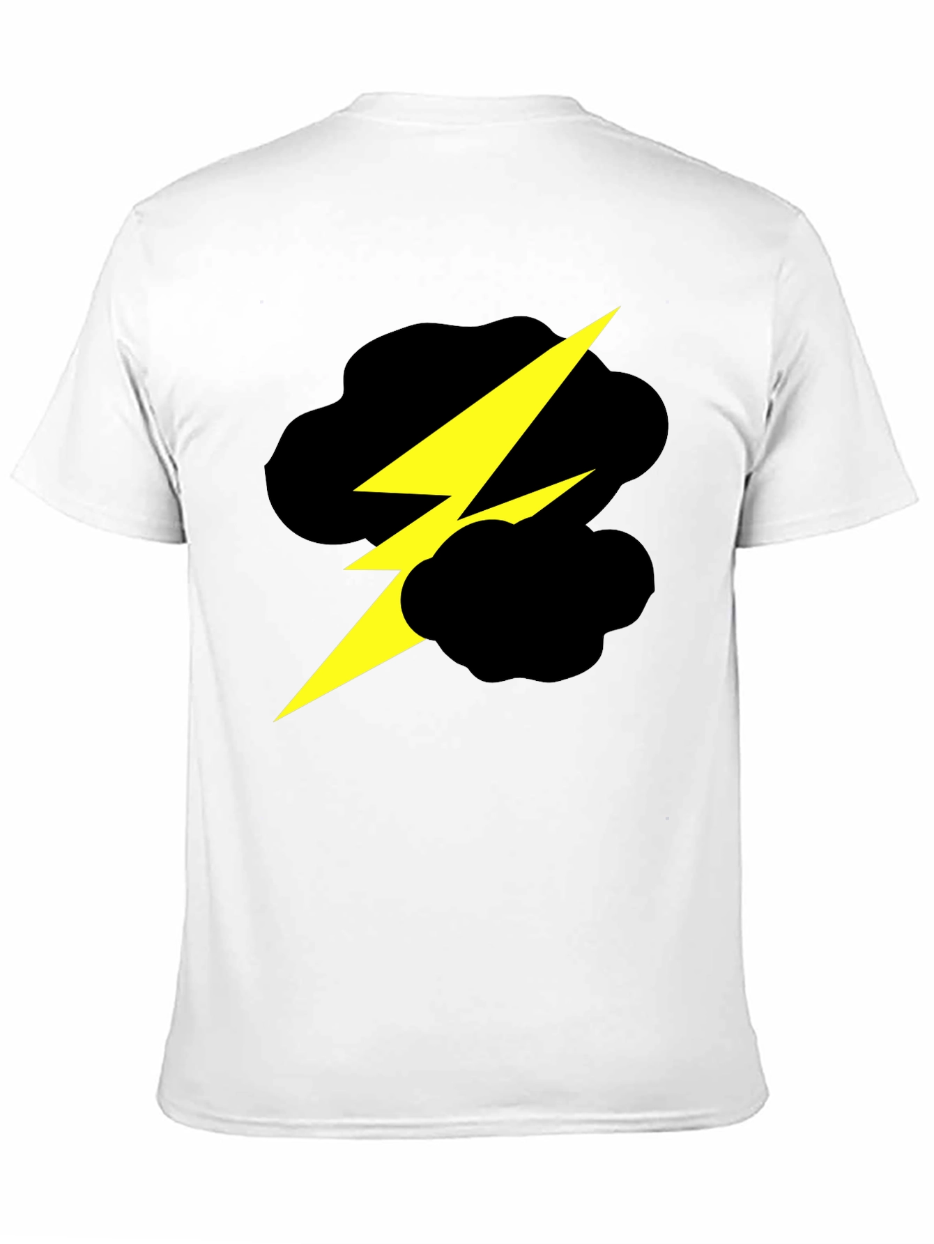 Lightning Bolt Cloud Graphic Black T-Shirt