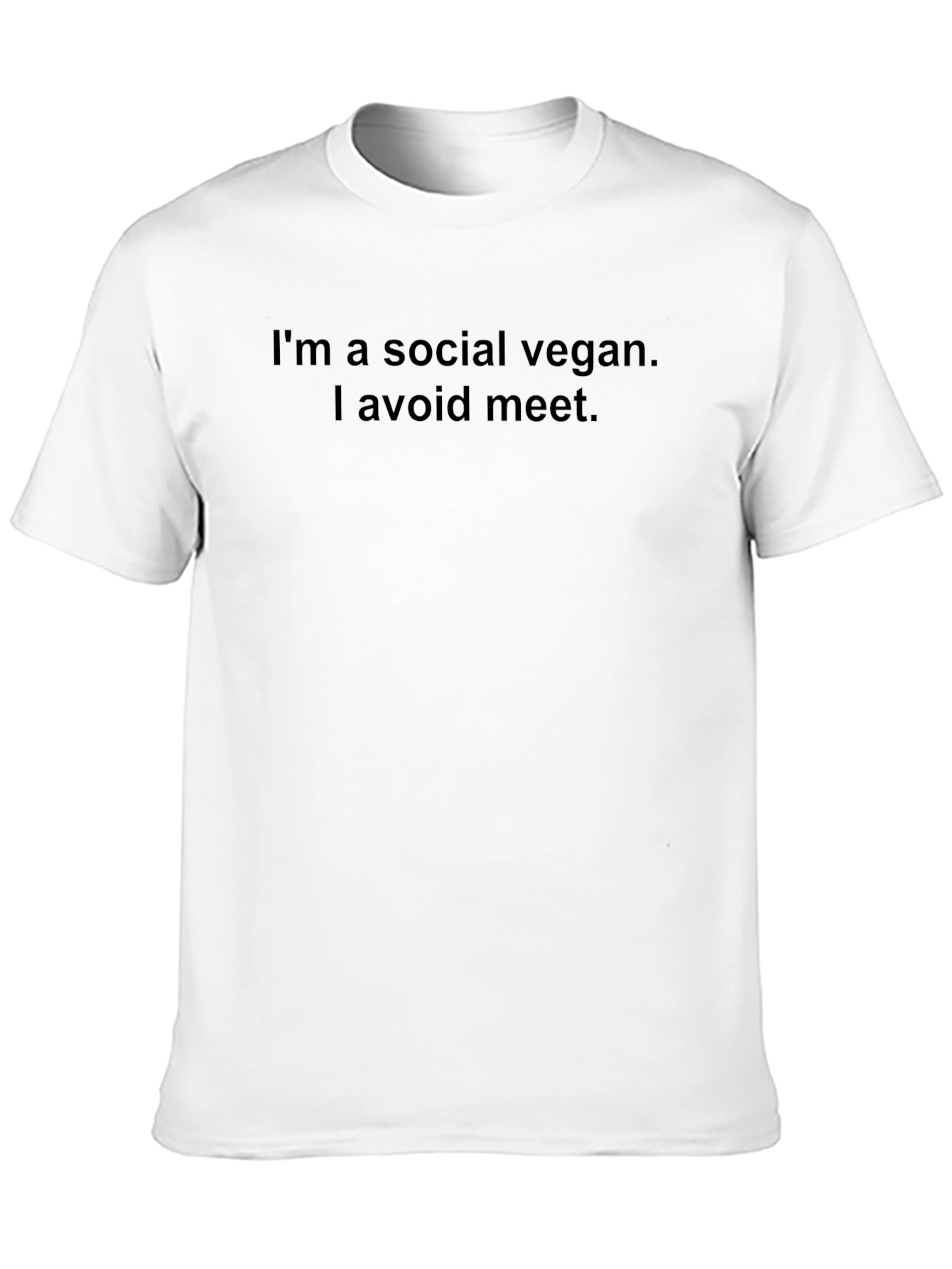 Social Vegan T-Shirt - Avoid Meat Funny Tee