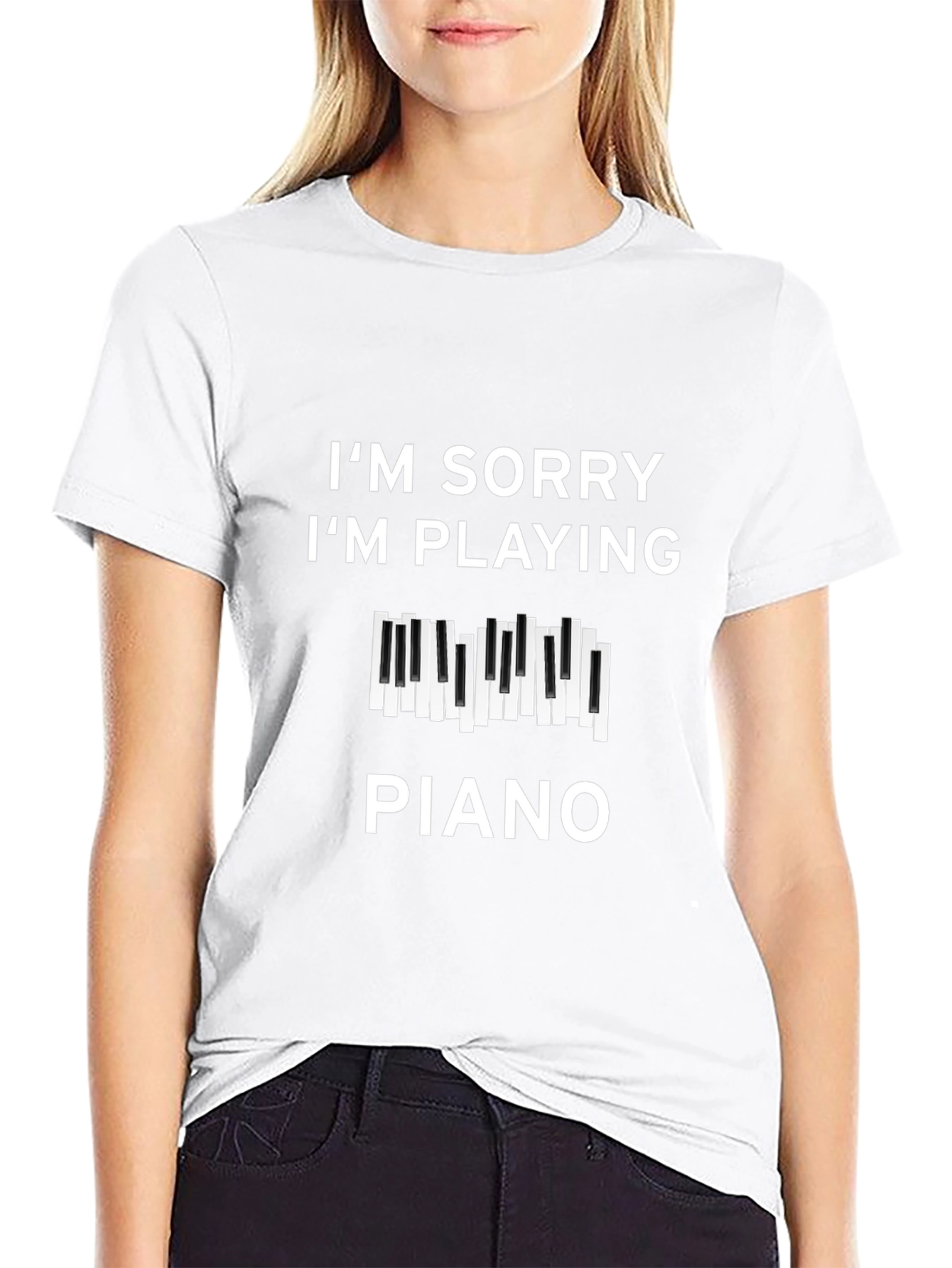Im Sorry Im Playing Piano Graphic Tee