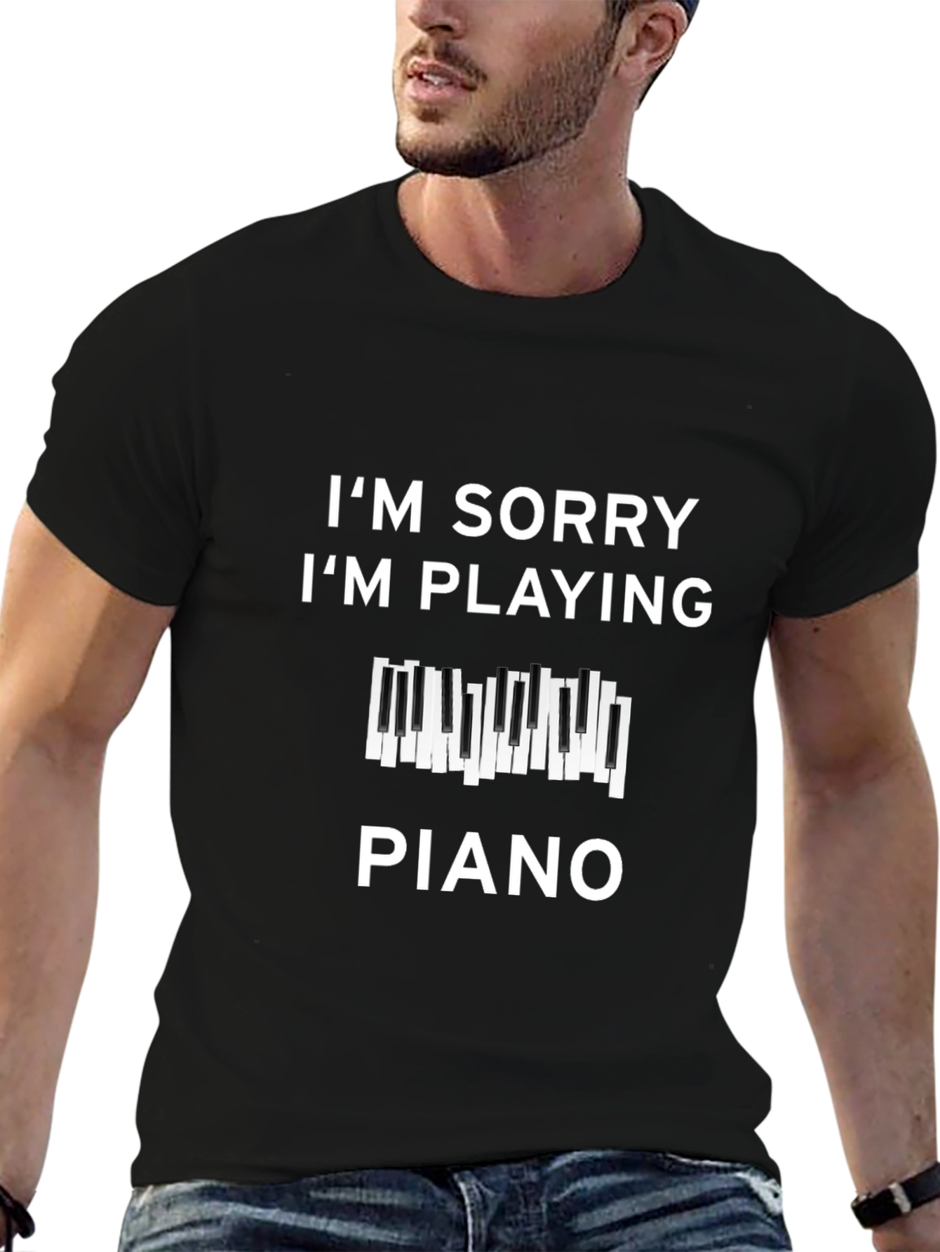 Im Sorry Im Playing Piano Graphic Tee