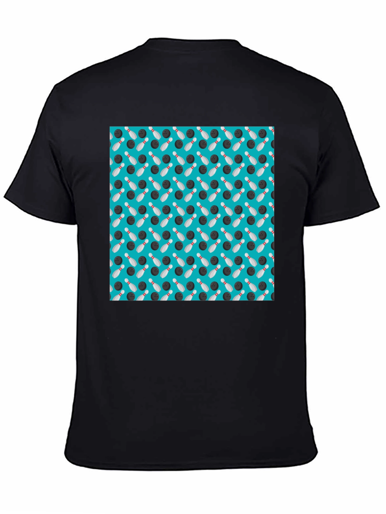 Bowling Pattern Black T-Shirt