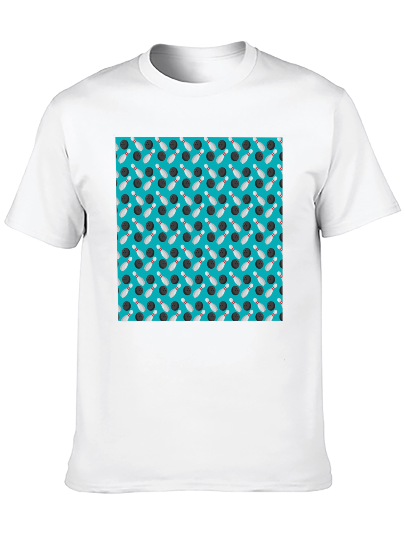Bowling Pattern Black T-Shirt