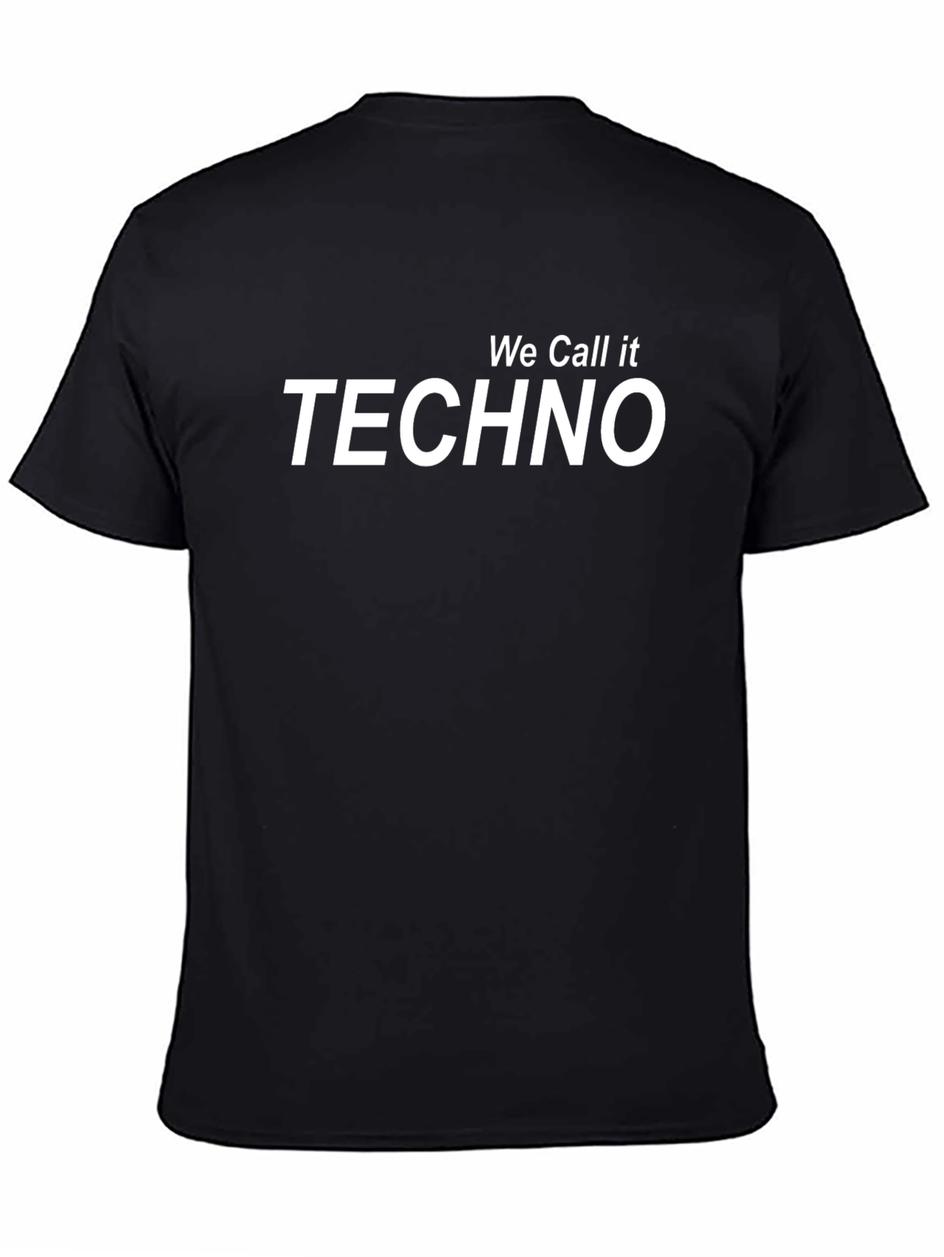 We Call it Techno Black Graphic T-Shirt