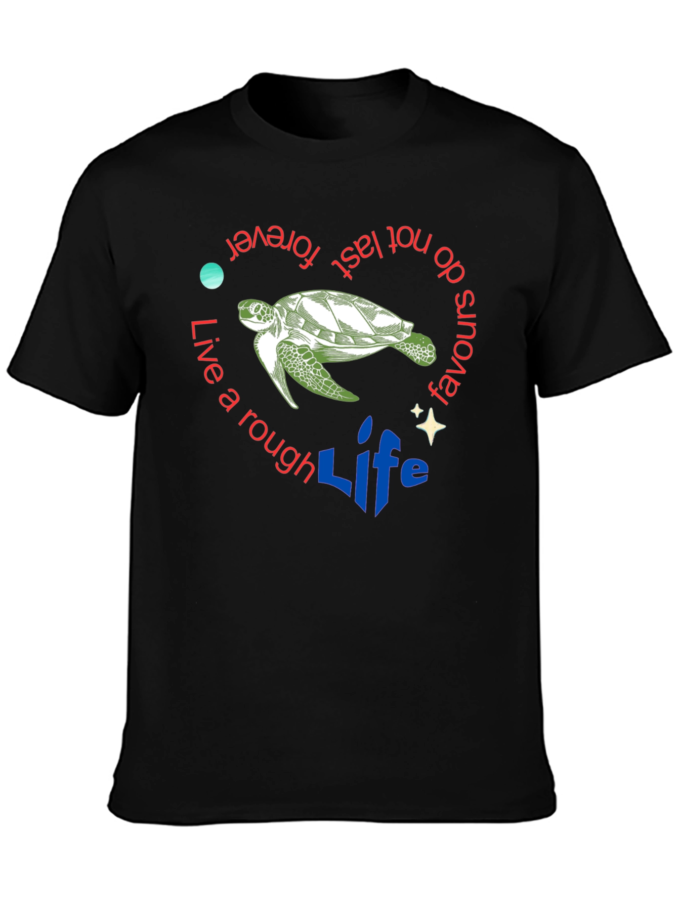 Live a Rough Life Turtle Graphic Tee