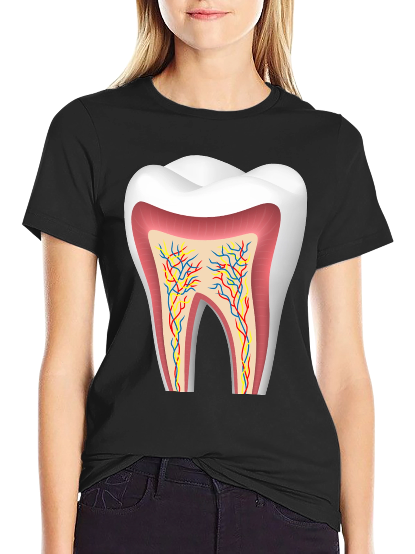 Anatomical Tooth Graphic Tee - Dentist Apparel