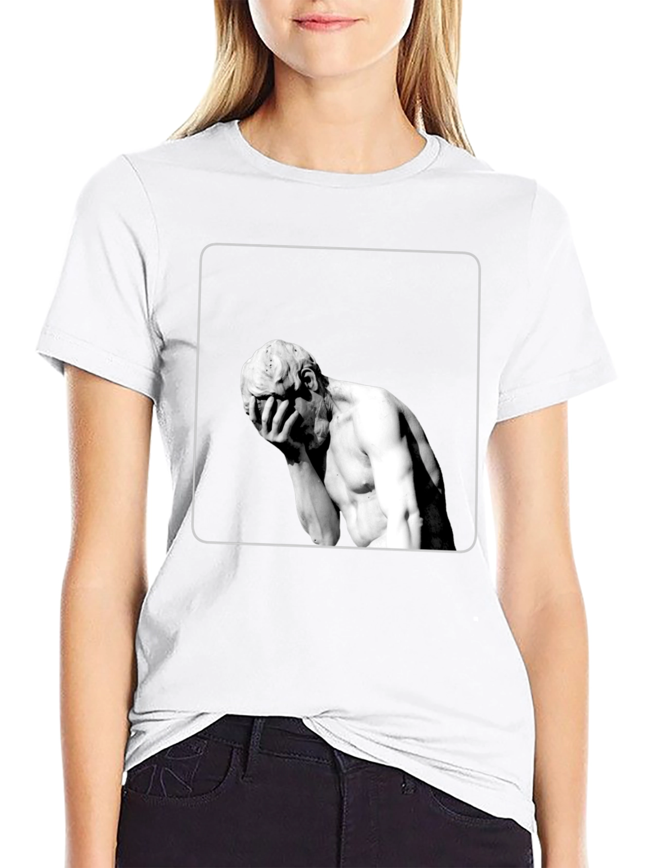 Statue Graphic Black T-Shirt