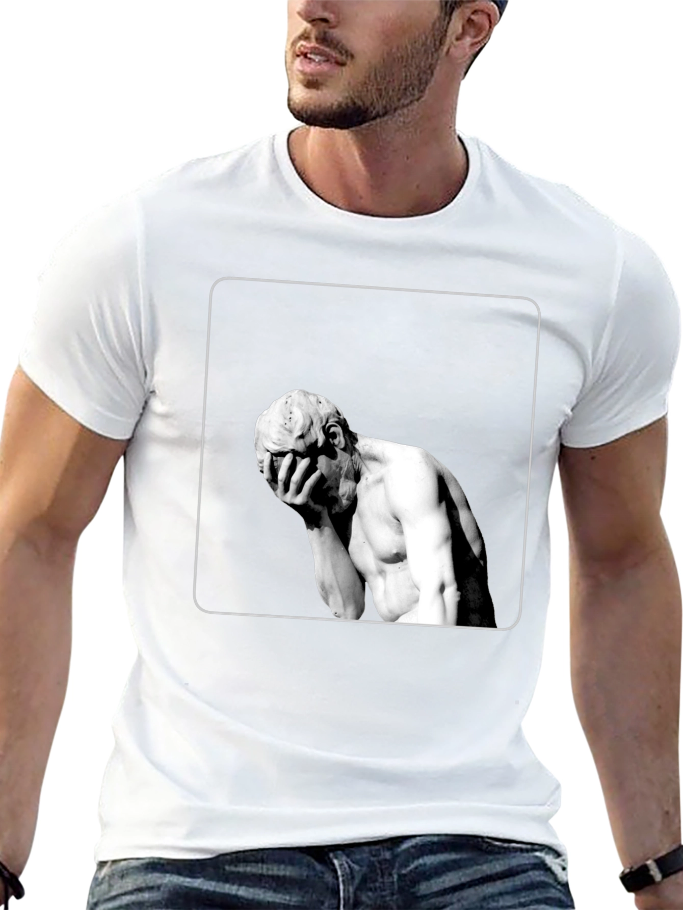Statue Graphic Black T-Shirt