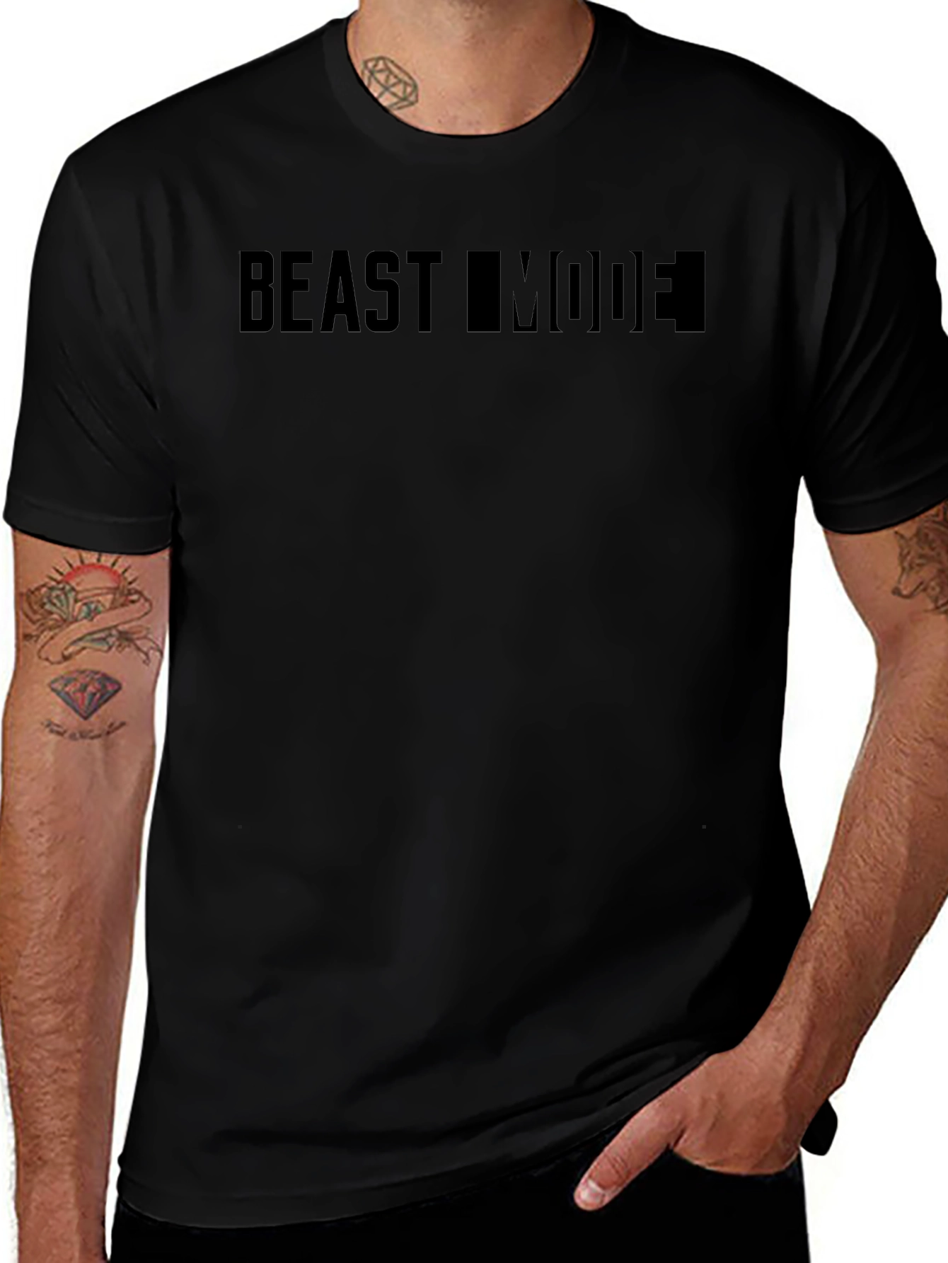 Beast Mode Black T-Shirt - Motivational Gym Apparel