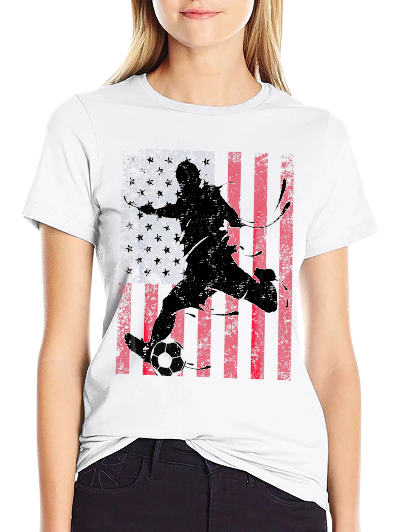 USA Soccer Player Graphic T-Shirt
