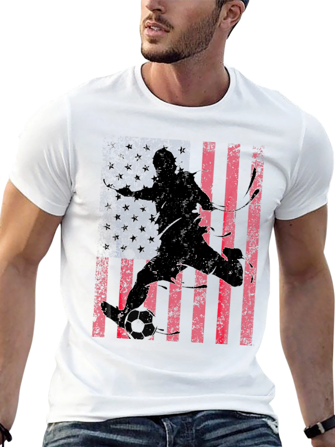 USA Soccer Player Graphic T-Shirt