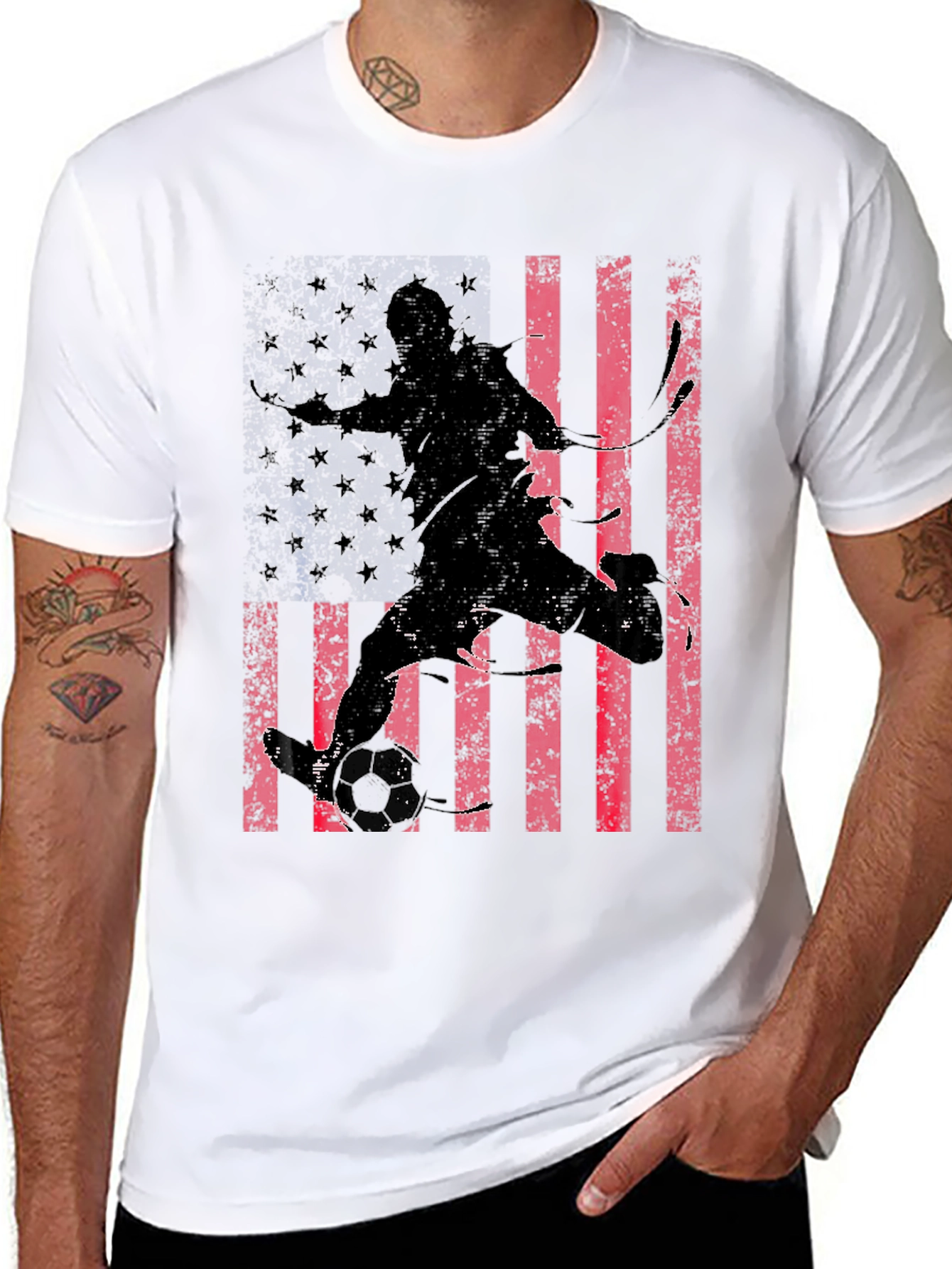 USA Soccer Player Graphic T-Shirt