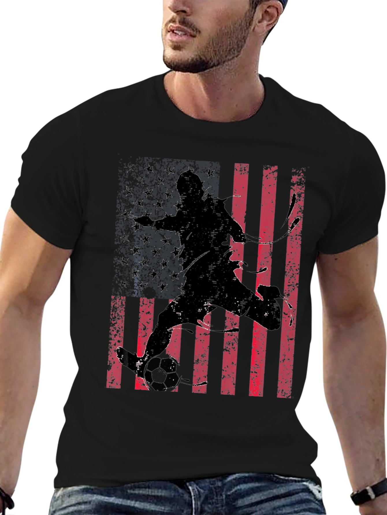 USA Soccer Player Graphic T-Shirt
