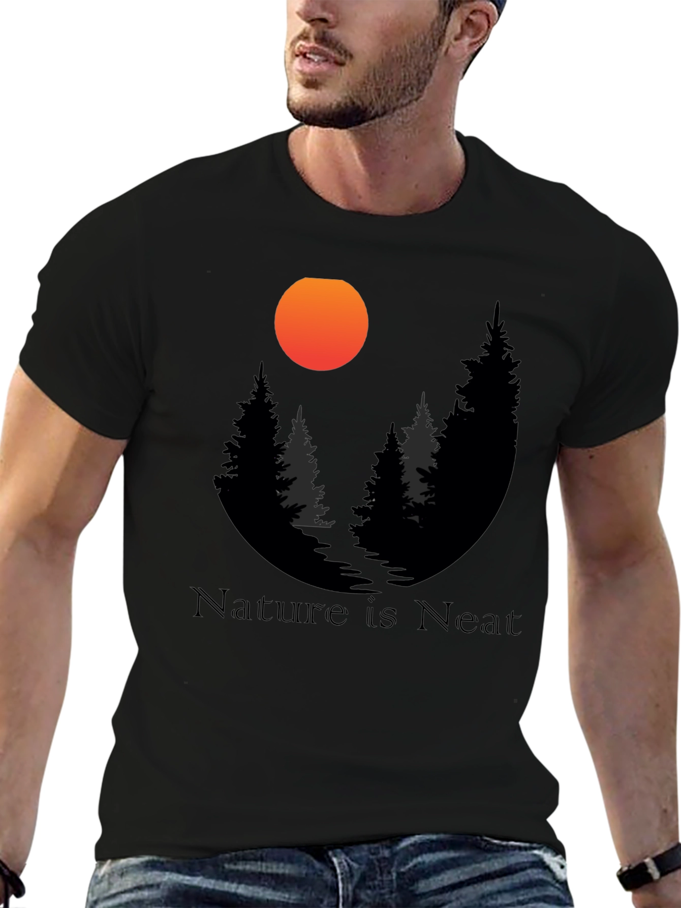 Nature is Neat Graphic T-Shirt - Black