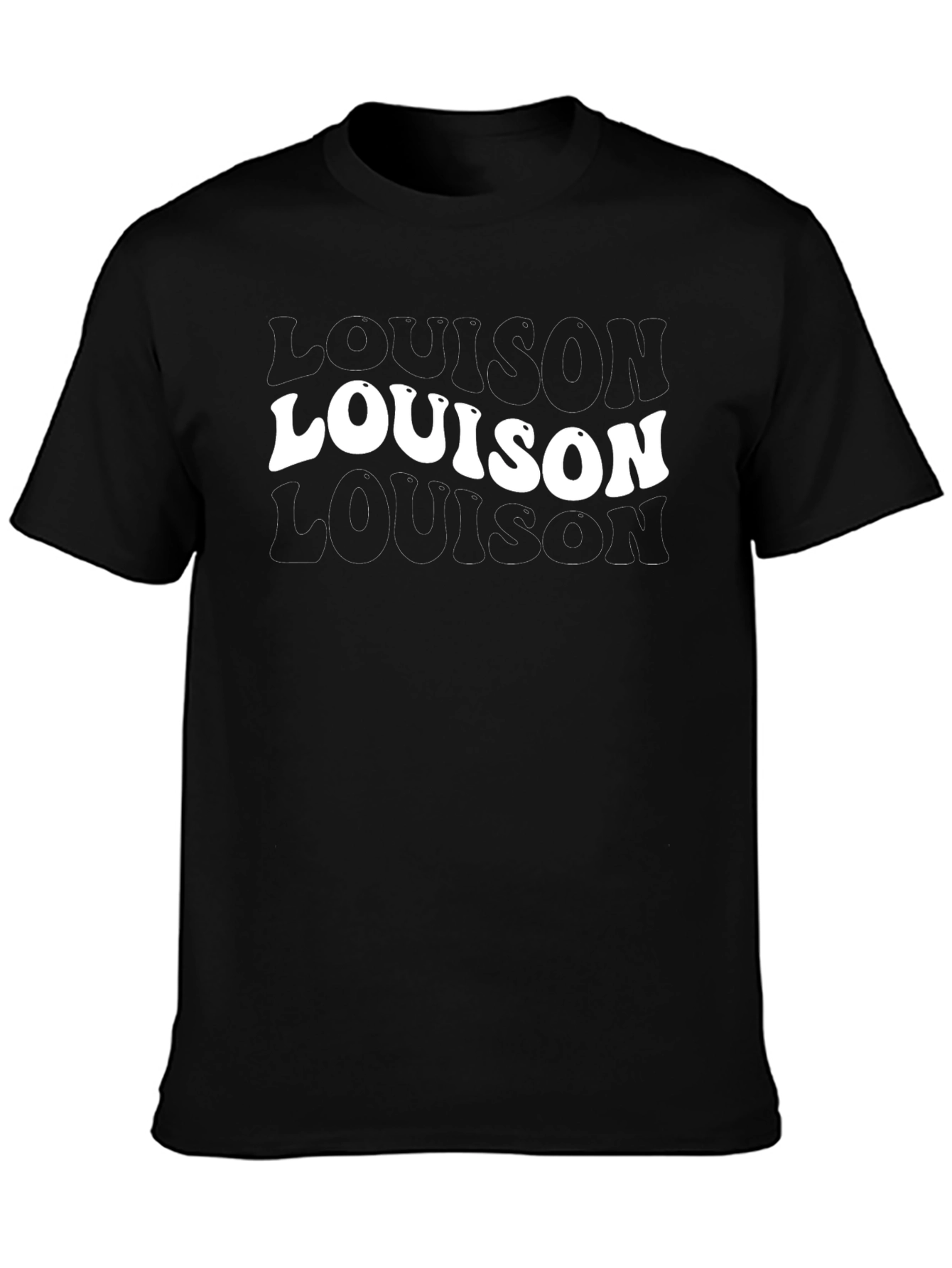 Trendy Louison Graphic Black T-Shirt