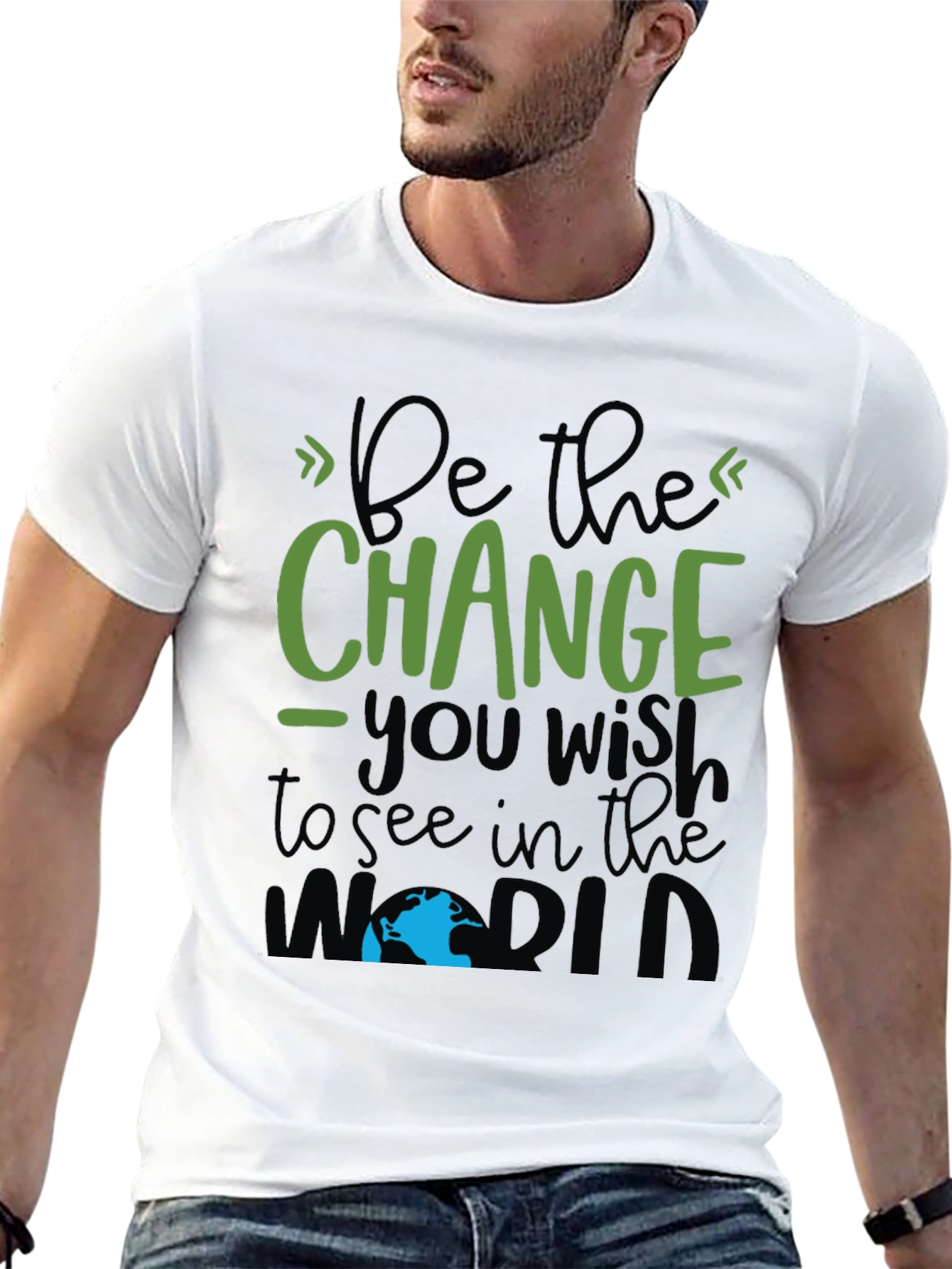 Be The Change T-Shirt - Black