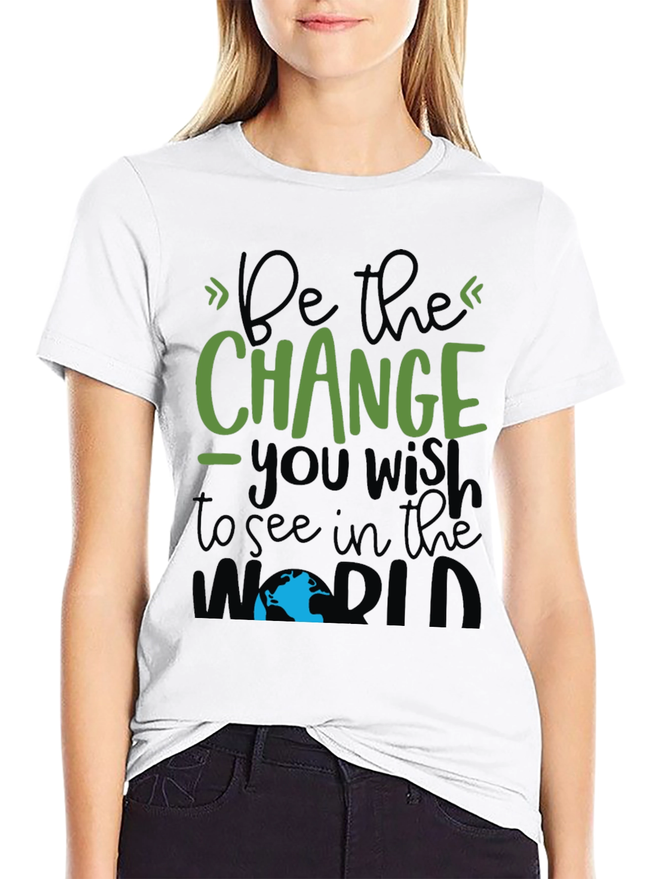 Be The Change T-Shirt - Black