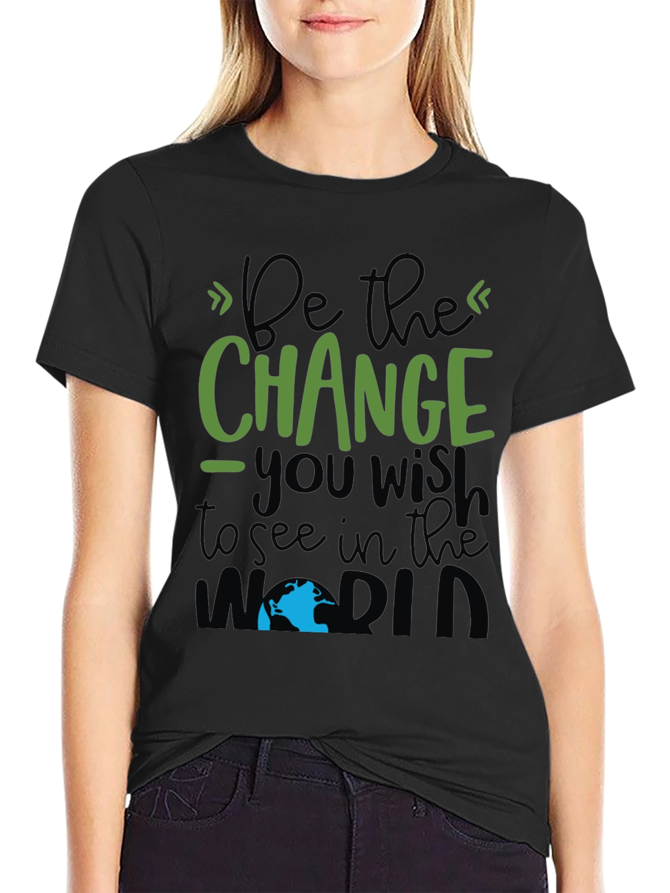 Be The Change T-Shirt - Black