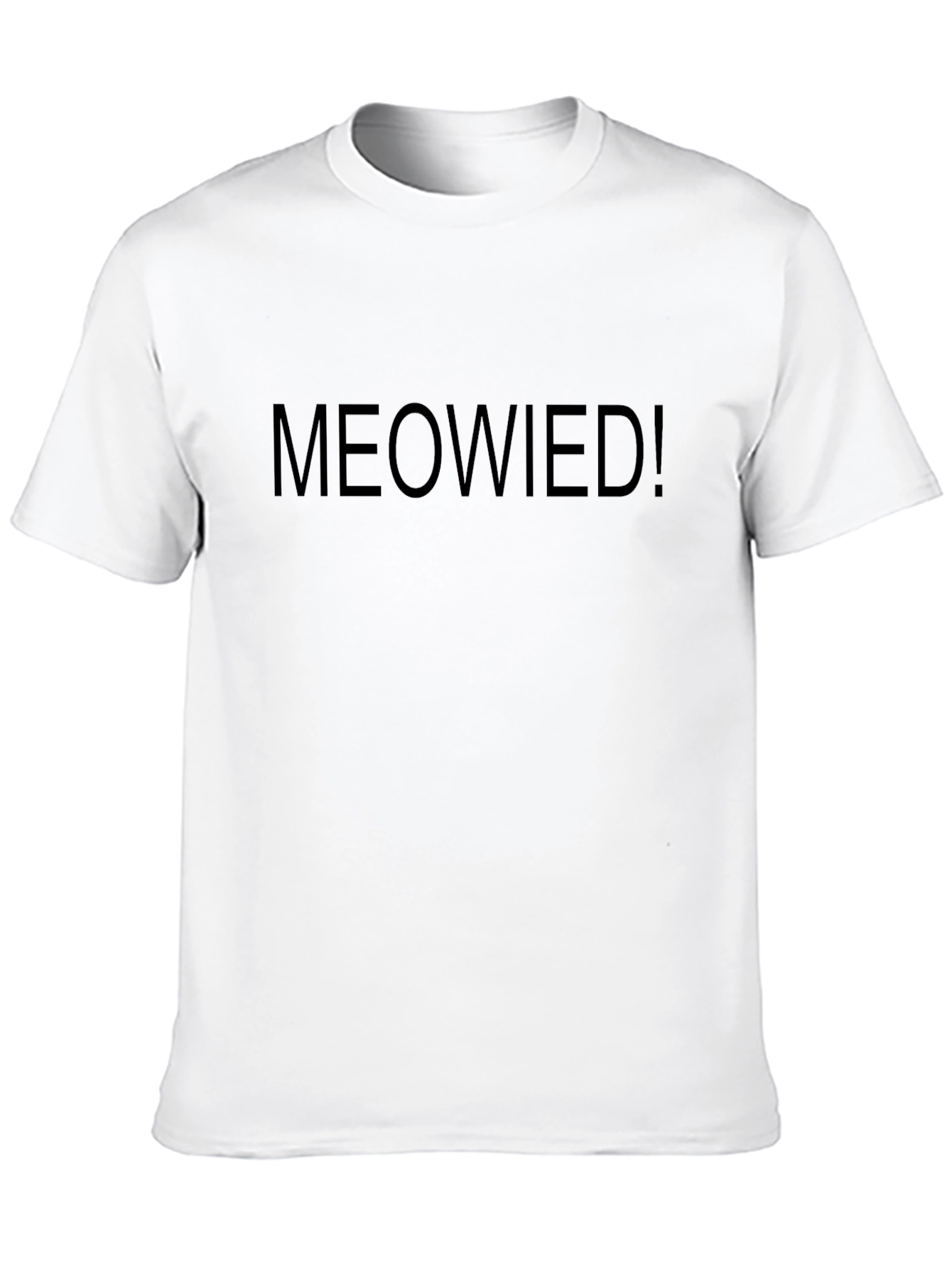 Meowied! Novelty Graphic T-Shirt - Black