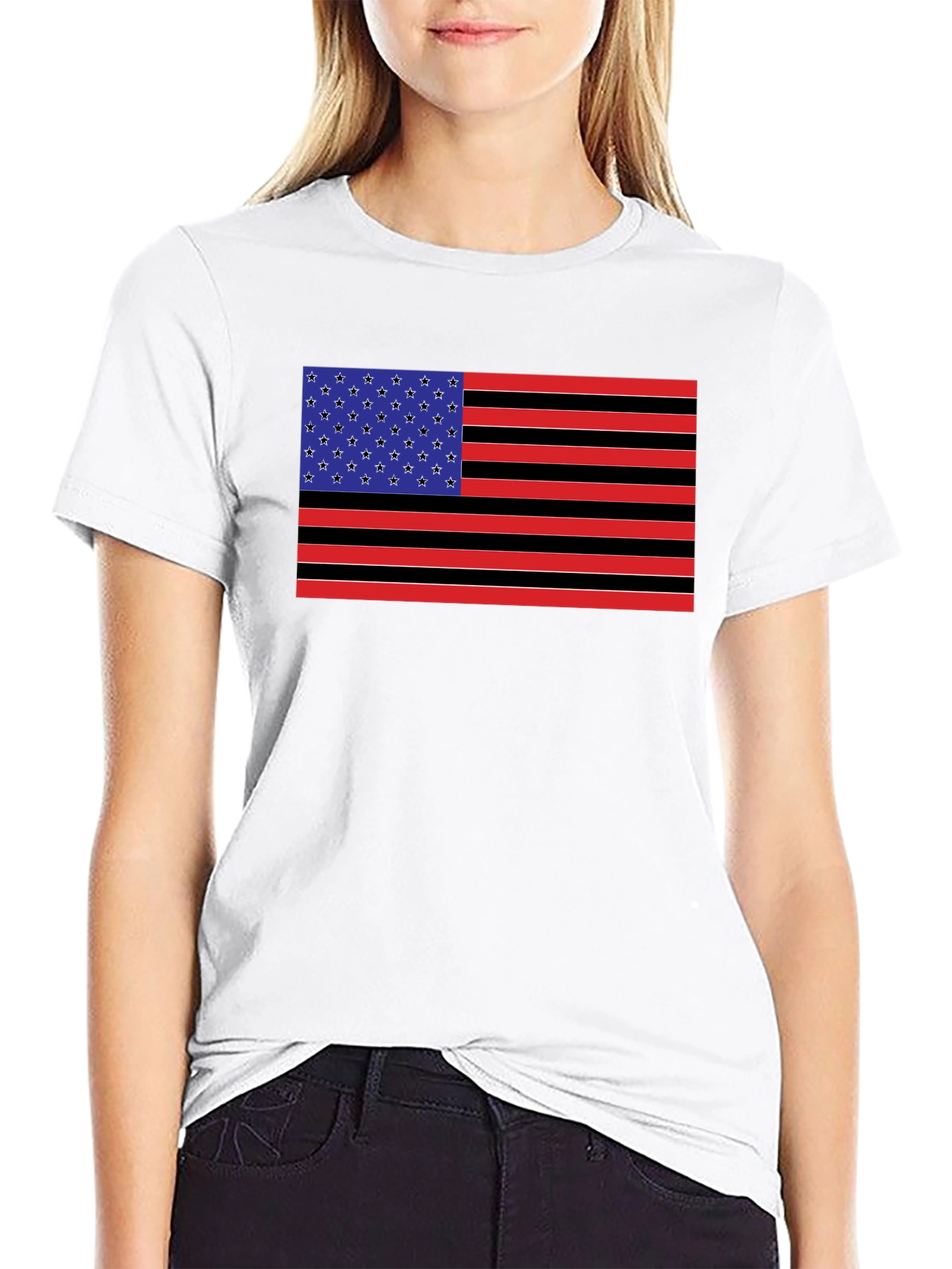 American Flag Graphic Tee - Patriotic Style
