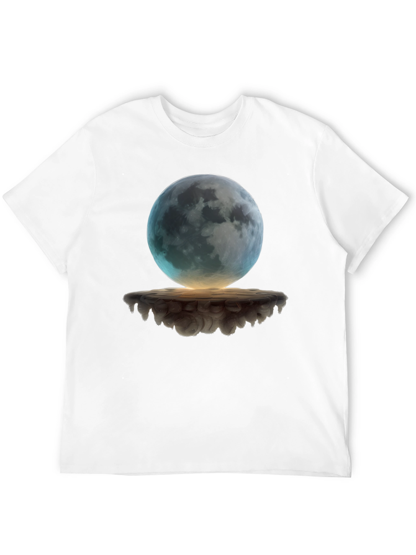 Mystic Moon Graphic Tee - Black Cotton Blend Shirt