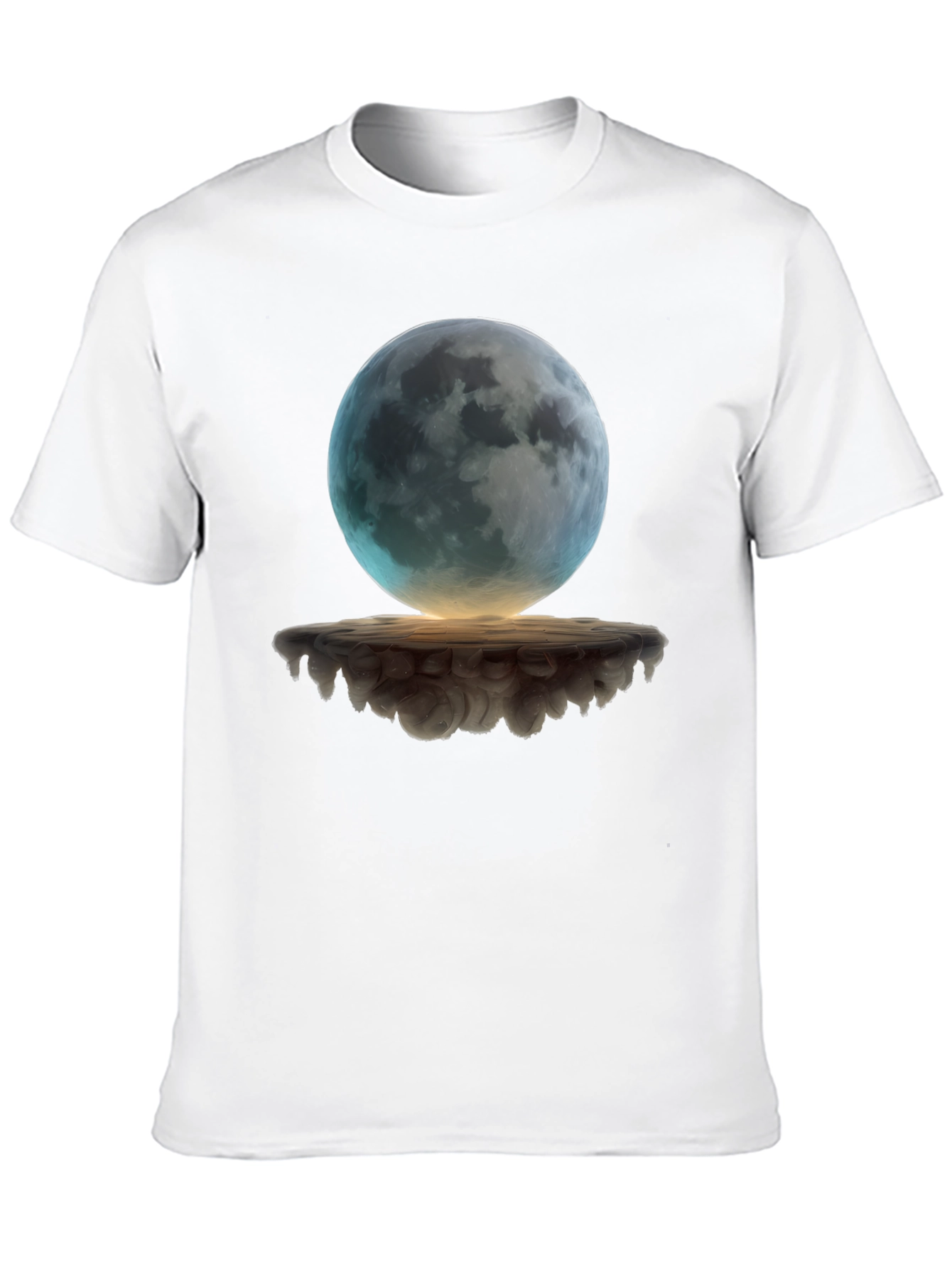 Mystic Moon Graphic Tee - Black Cotton Blend Shirt