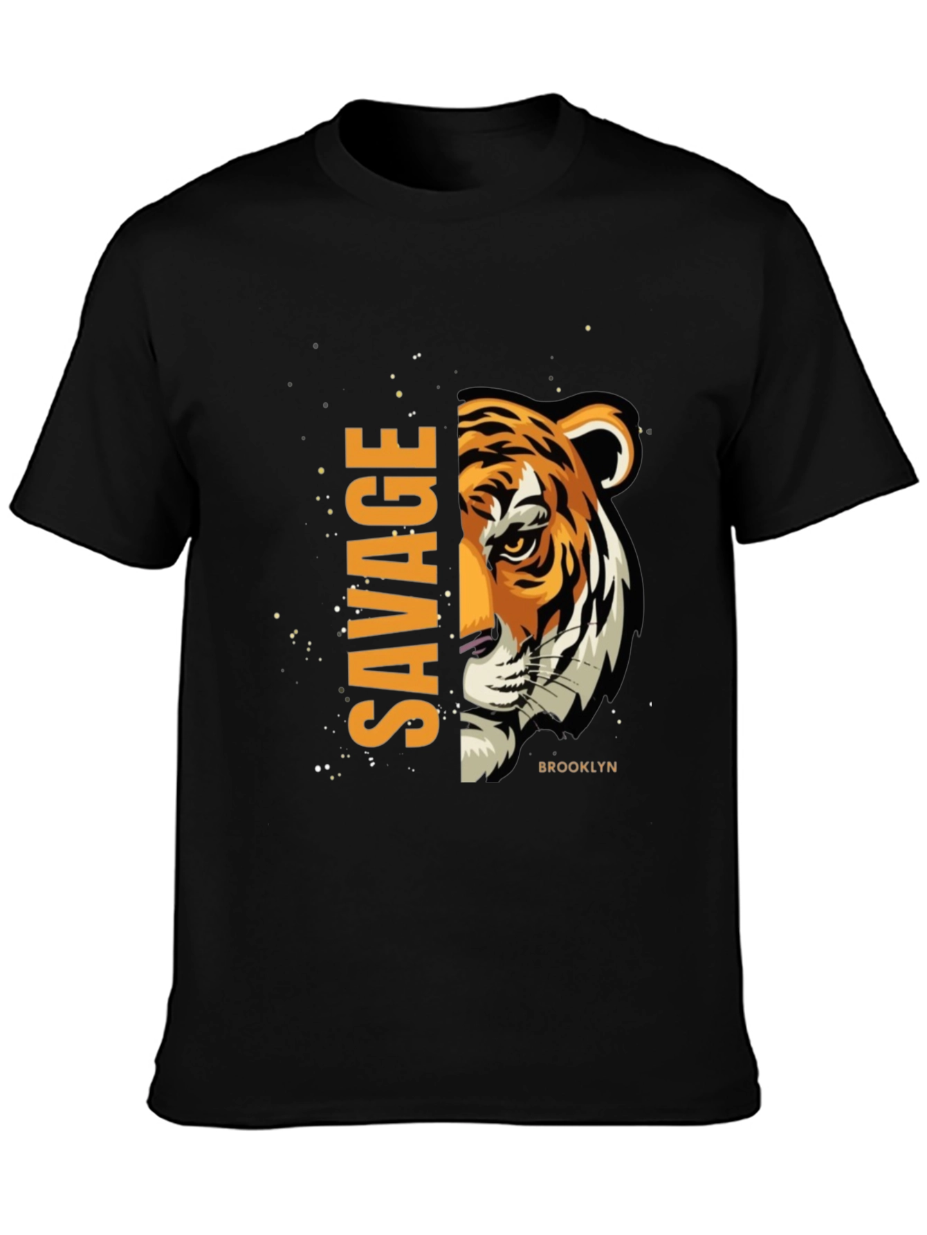Savage Brooklyn Tiger Graphic Tee - Black