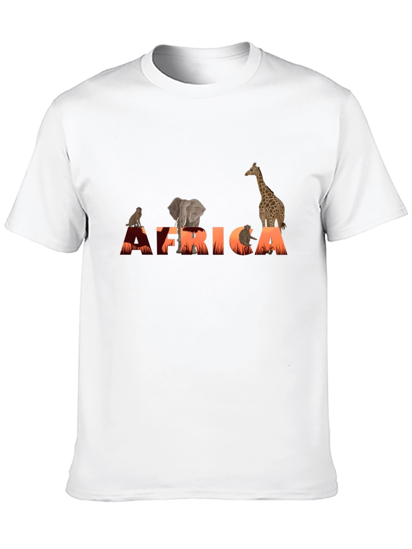 Africa Animal Graphic Tee - Unisex Black T-Shirt