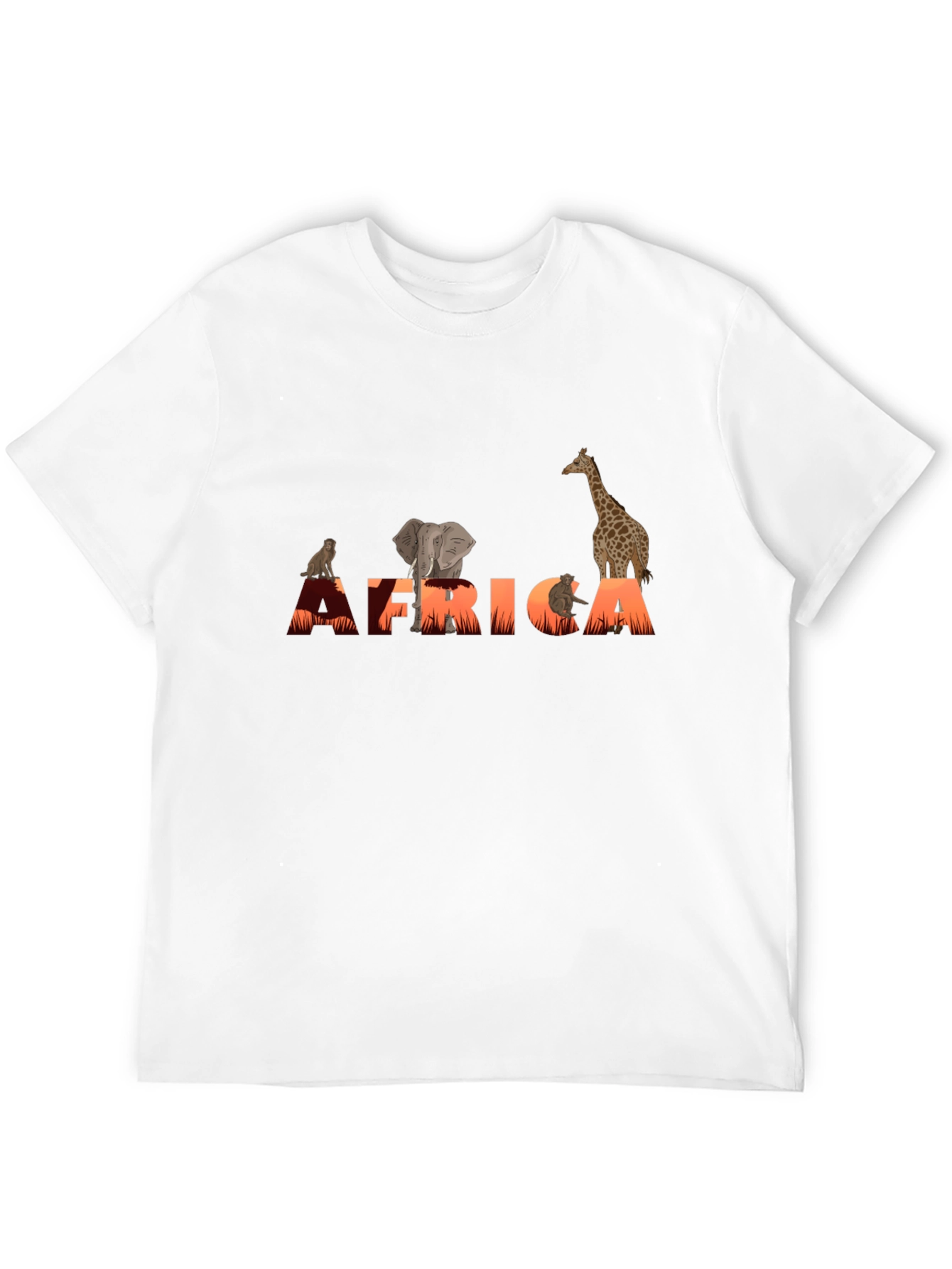 Africa Animal Graphic Tee - Unisex Black T-Shirt