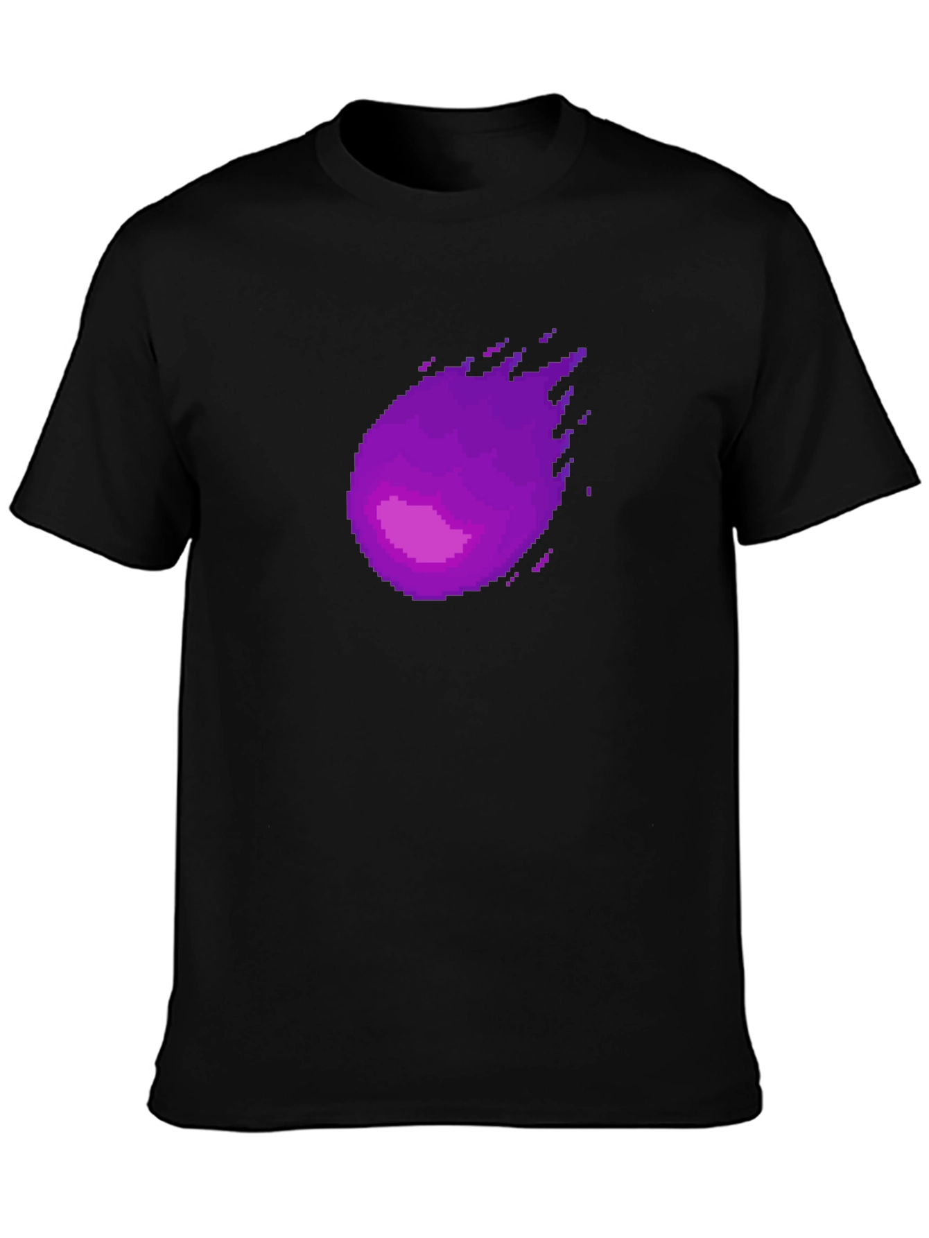Pixel Purple Comet Graphic T-Shirt