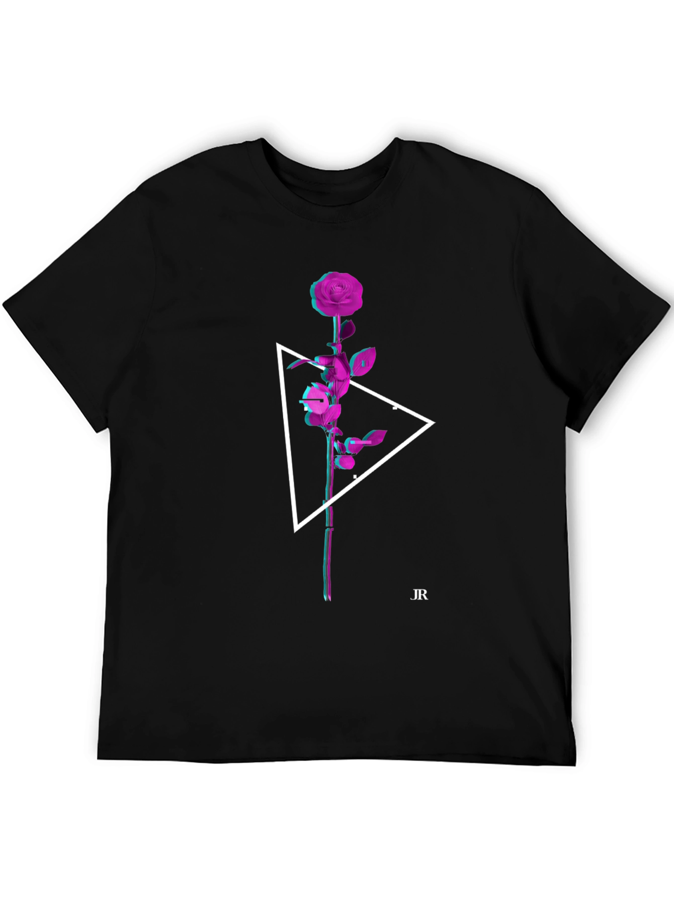 Rose Triangle Graphic Tee - Modern Streetwear