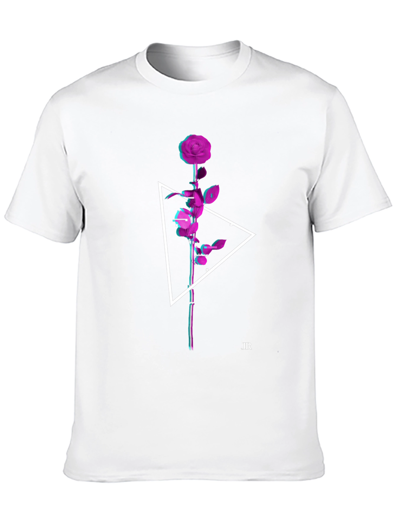Rose Triangle Graphic Tee - Modern Streetwear
