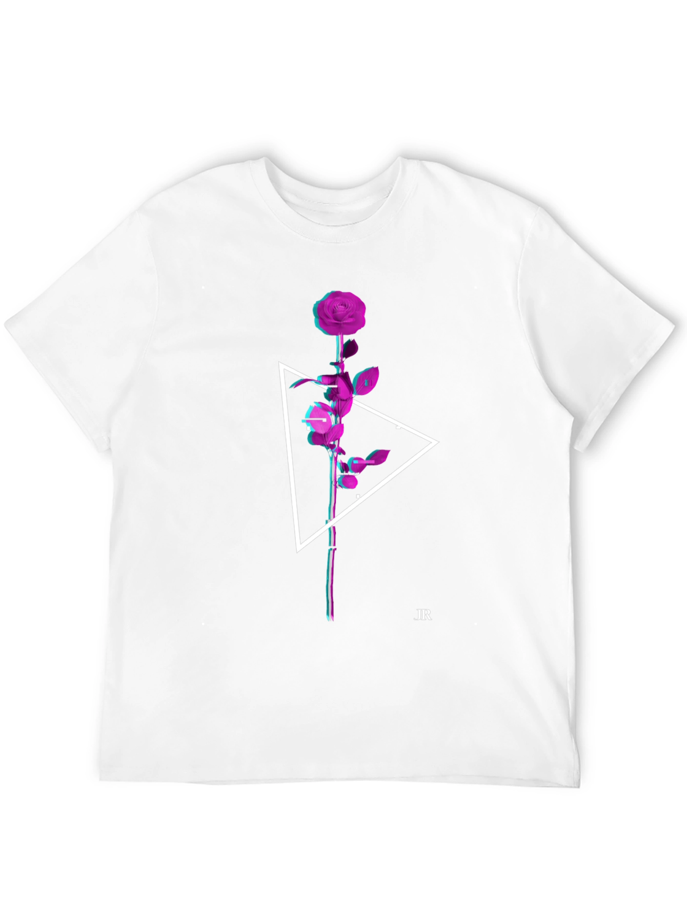Rose Triangle Graphic Tee - Modern Streetwear