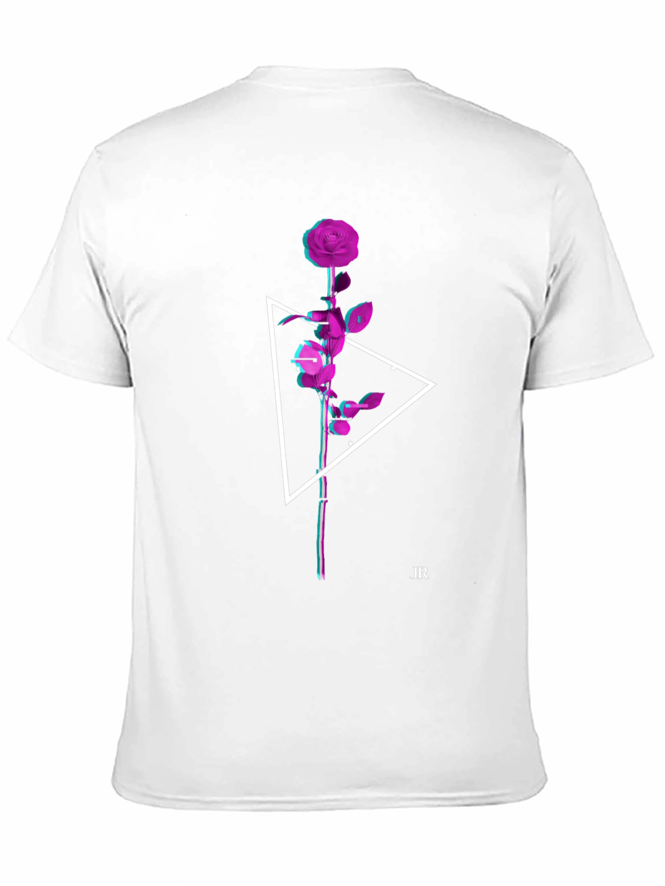 Rose Triangle Graphic Tee - Modern Streetwear