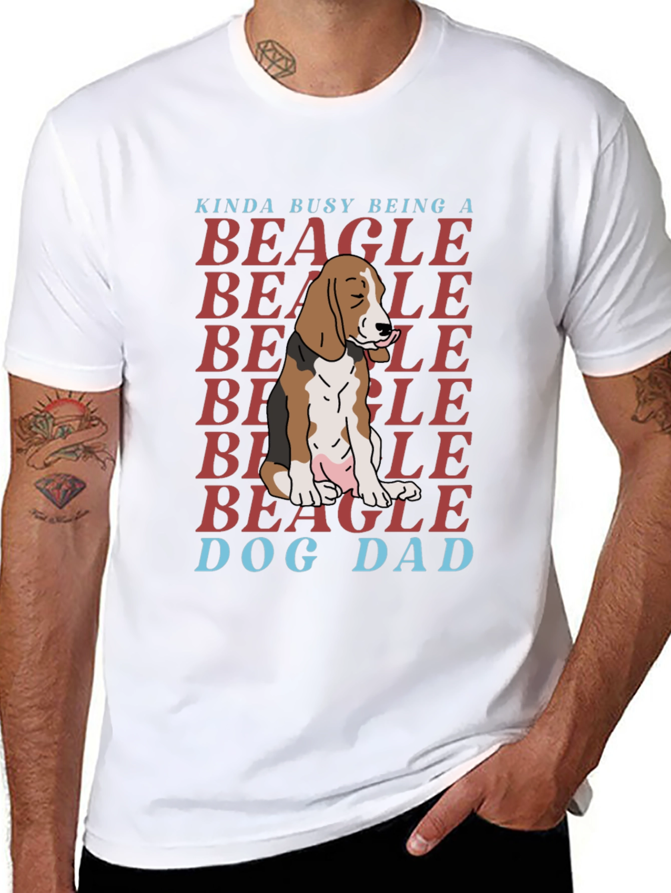 Beagle Dog Dad T-Shirt - Cute Dog Lover Tee