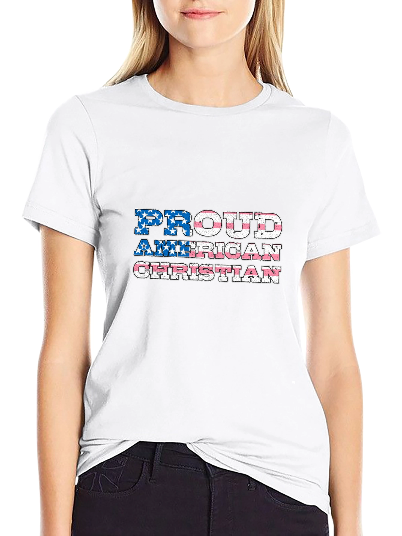 Proud American Christian Graphic T-Shirt