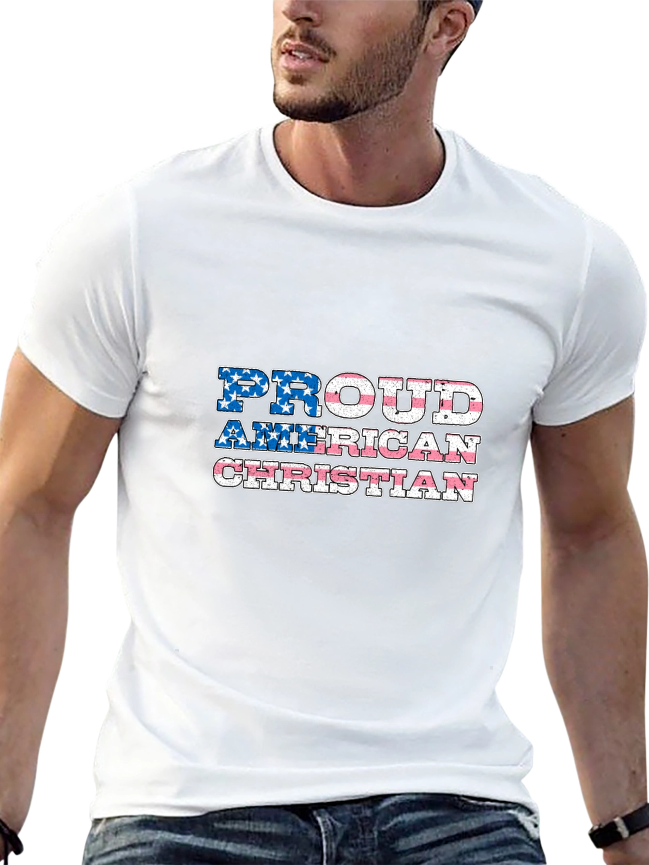 Proud American Christian Graphic T-Shirt