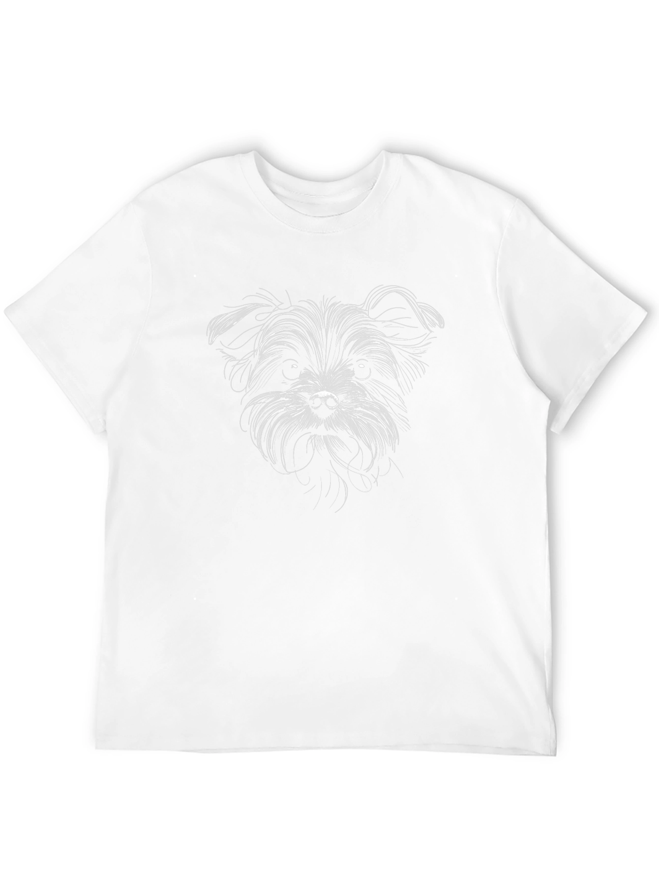 Dog Sketch Graphic Tee - Black Casual T-Shirt