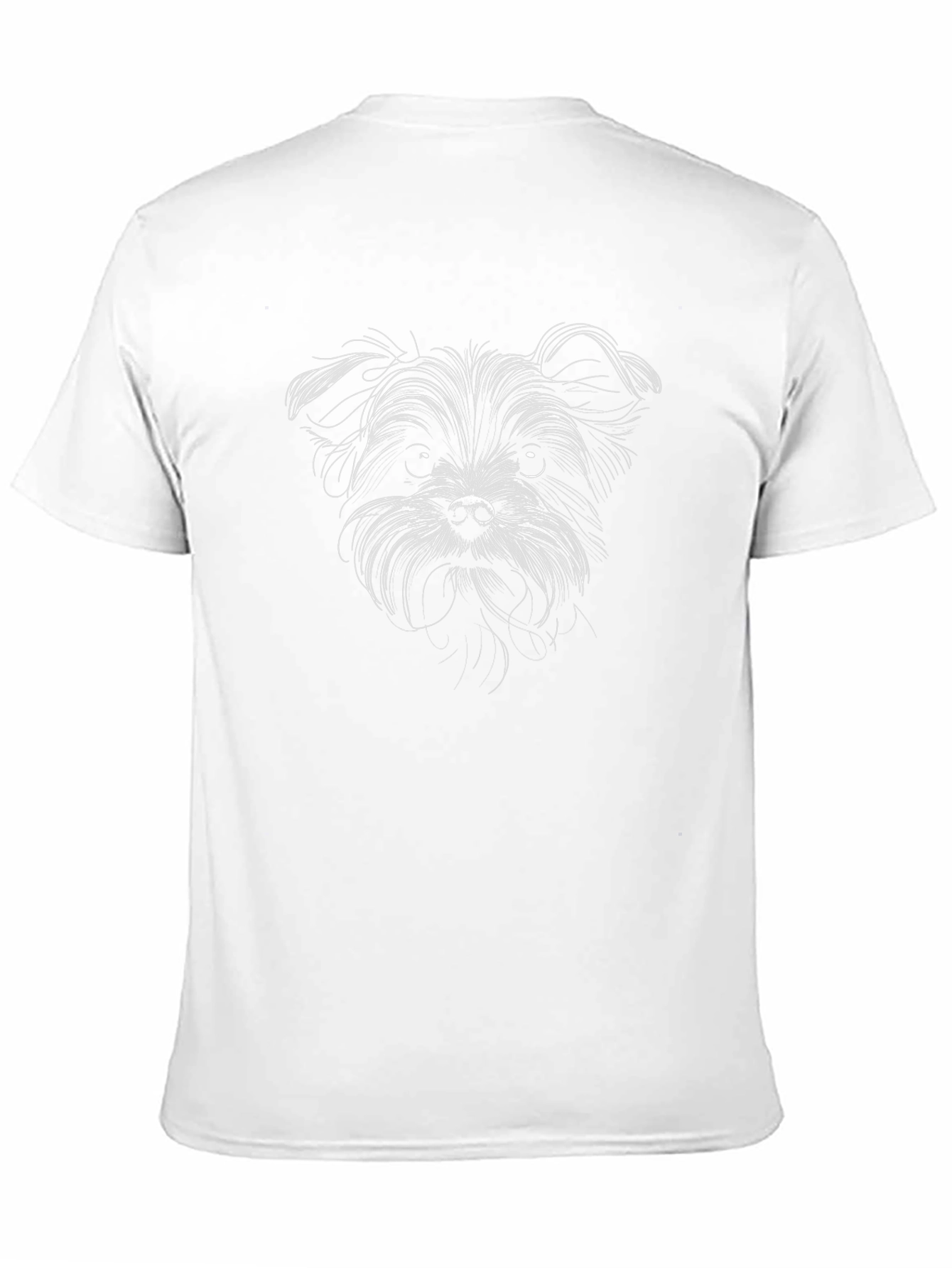 Dog Sketch Graphic Tee - Black Casual T-Shirt