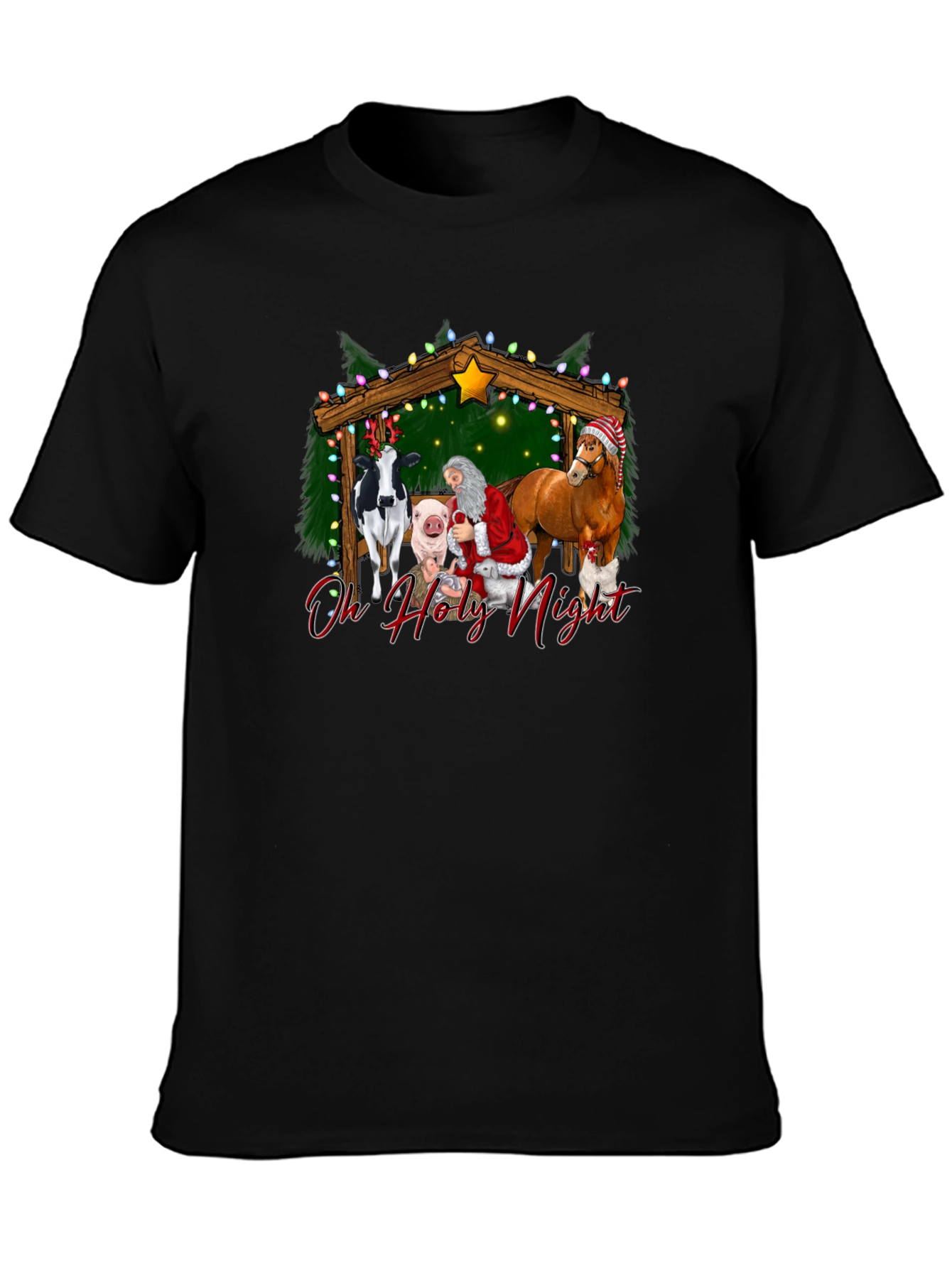 Oh Holy Night Christmas Graphic T-Shirt