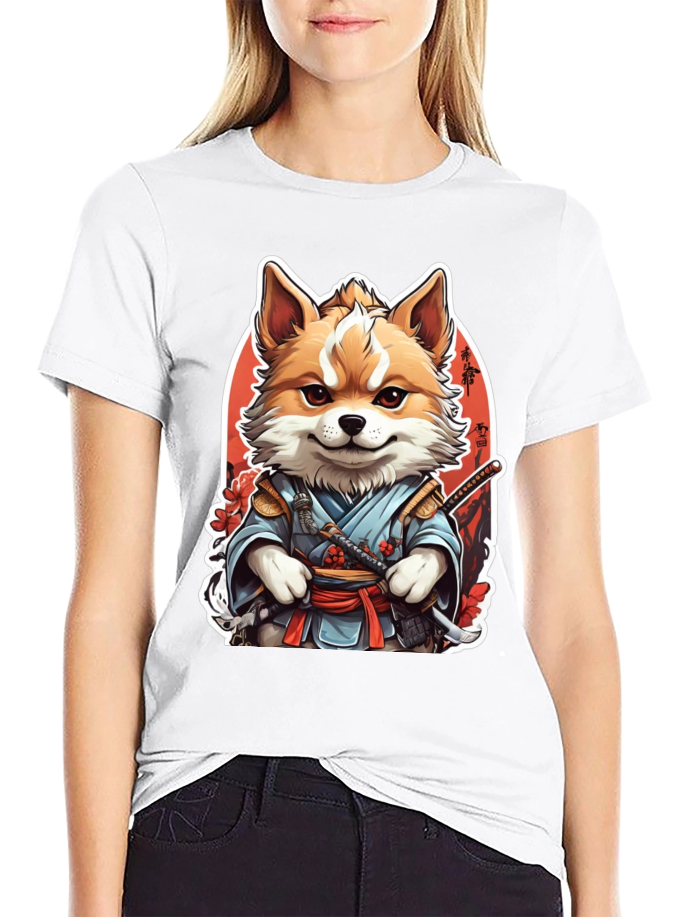 Samurai Shiba Inu Graphic Tee