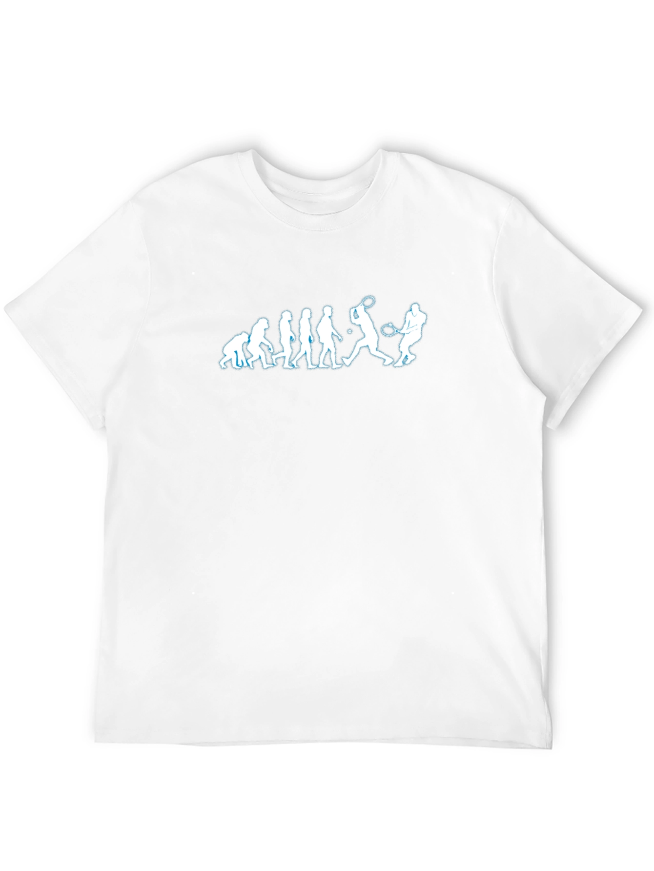 Evolution of Tennis Player Graphic Tee - Black