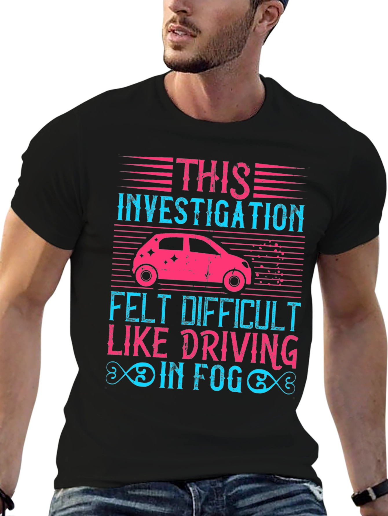 Investigation Driving in Fog Graphic T-Shirt
