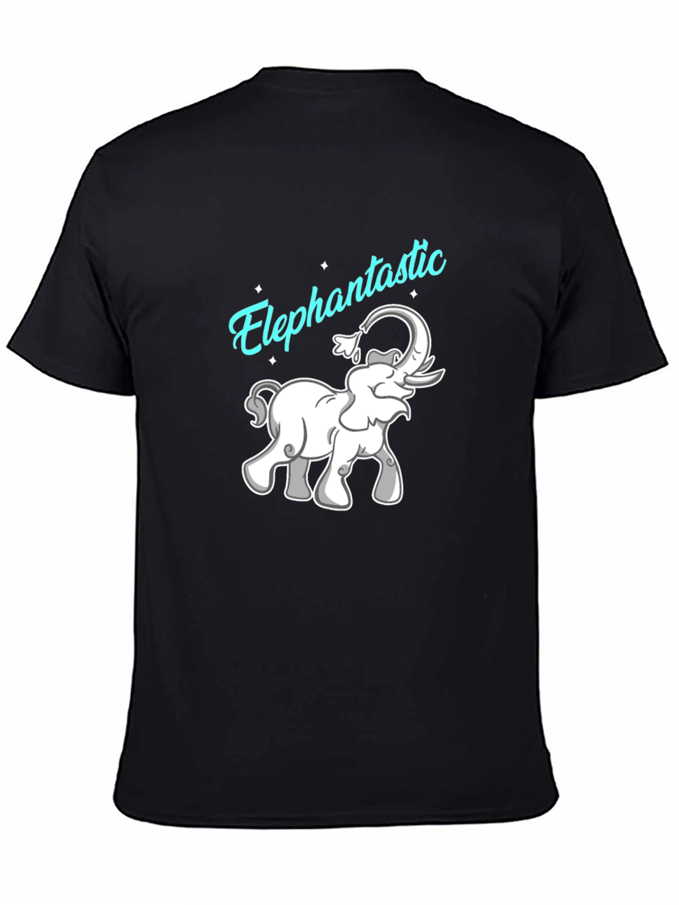 Elephantastic Graphic Tee - Black Cotton T-Shirt