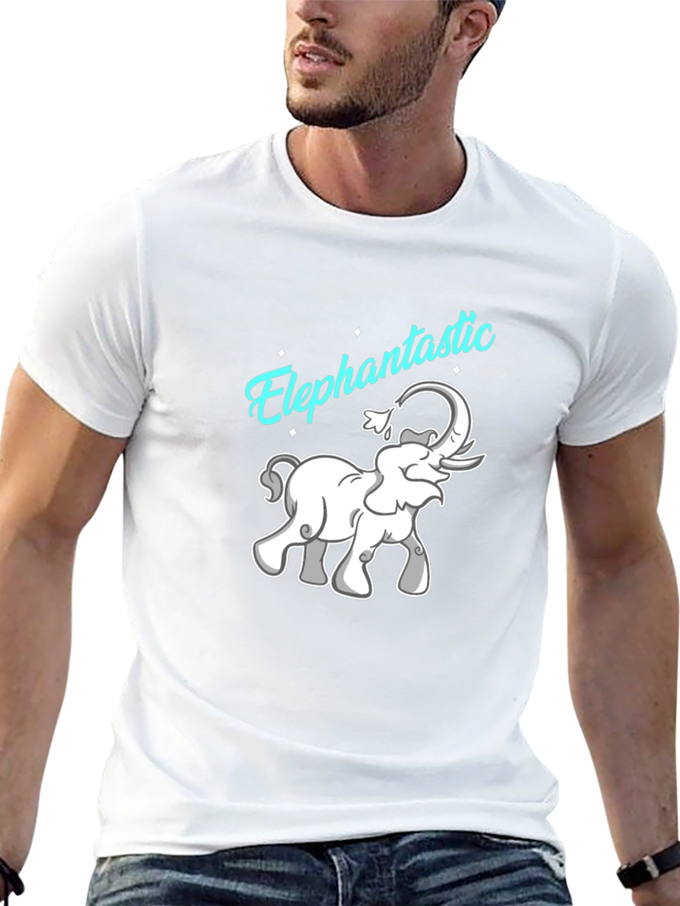 Elephantastic Graphic Tee - Black Cotton T-Shirt