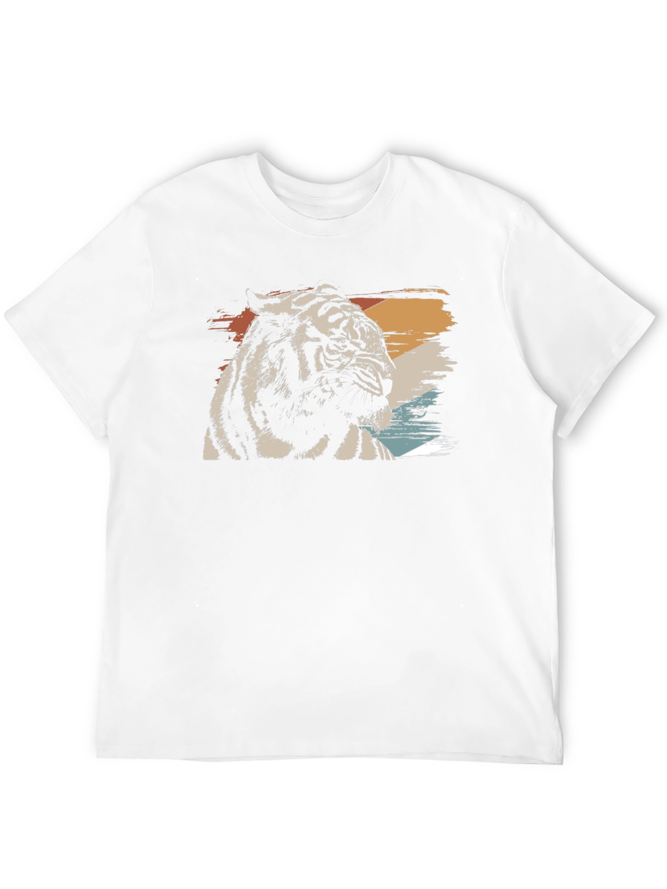 Retro Tiger Graphic Black T-Shirt
