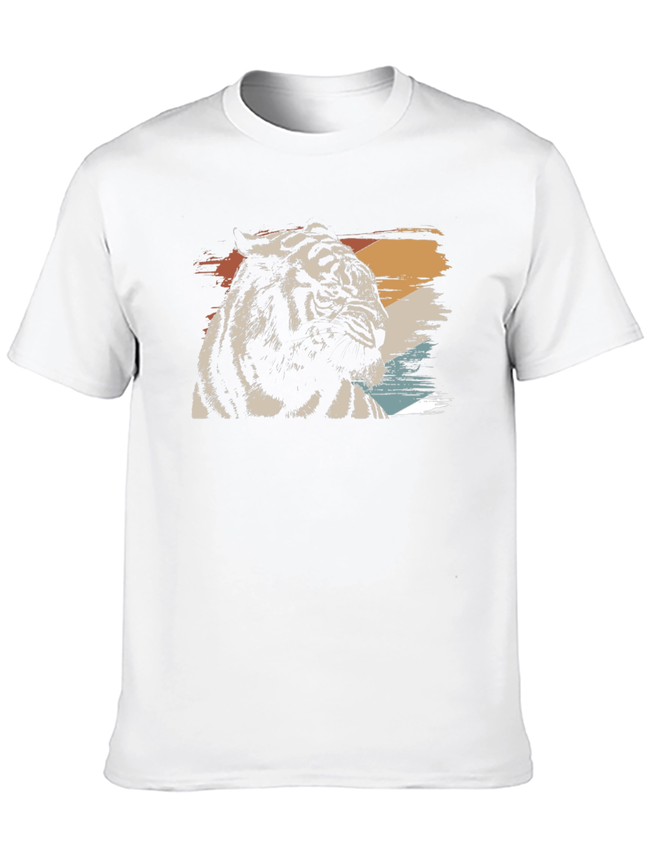 Retro Tiger Graphic Black T-Shirt