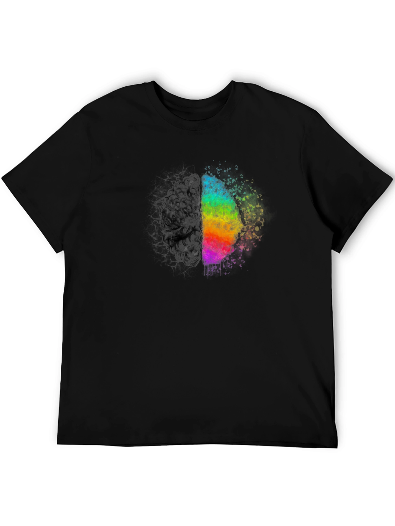Creative Brain Graphic Tee - Black Unisex T-Shirt
