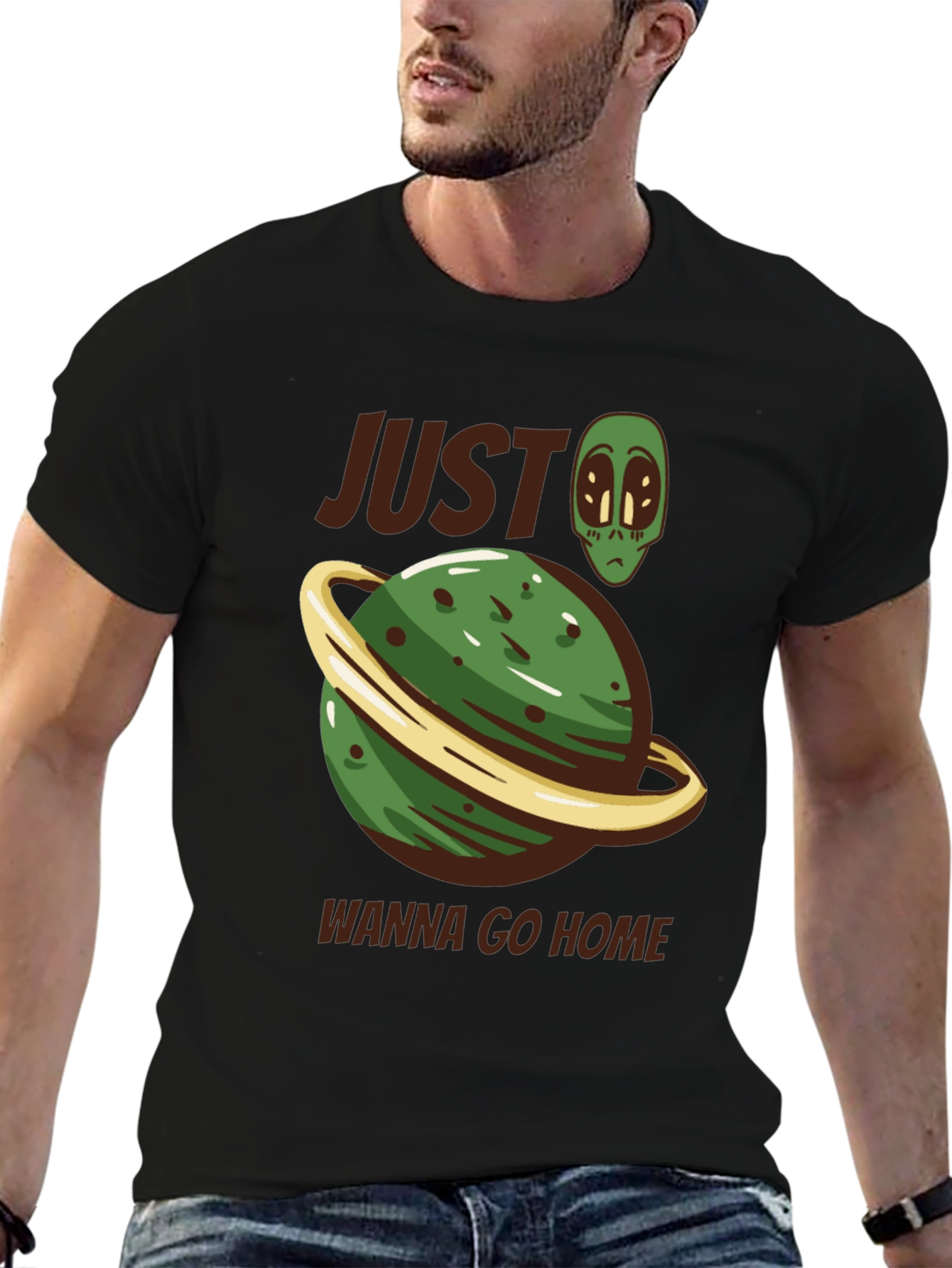 Alien Planet Graphic Tee - Wanna Go Home